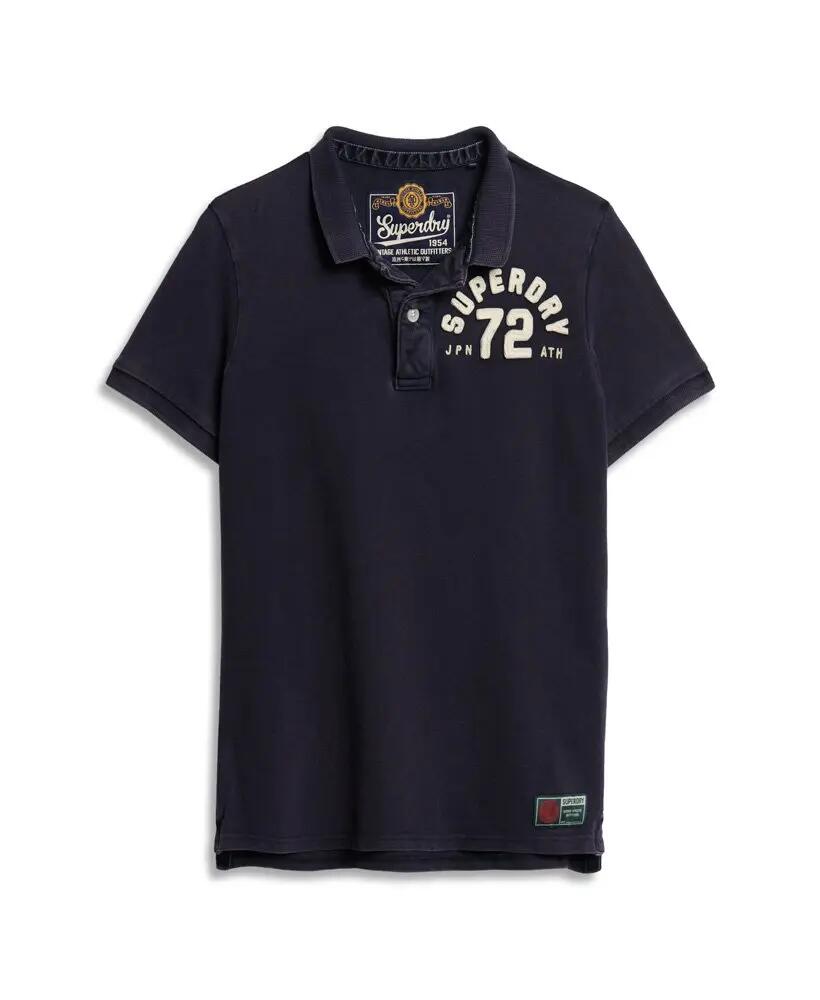 superdry Polo Vintage Athletic in 100% cotone piqué – ECLIPSE NAVY 7/7