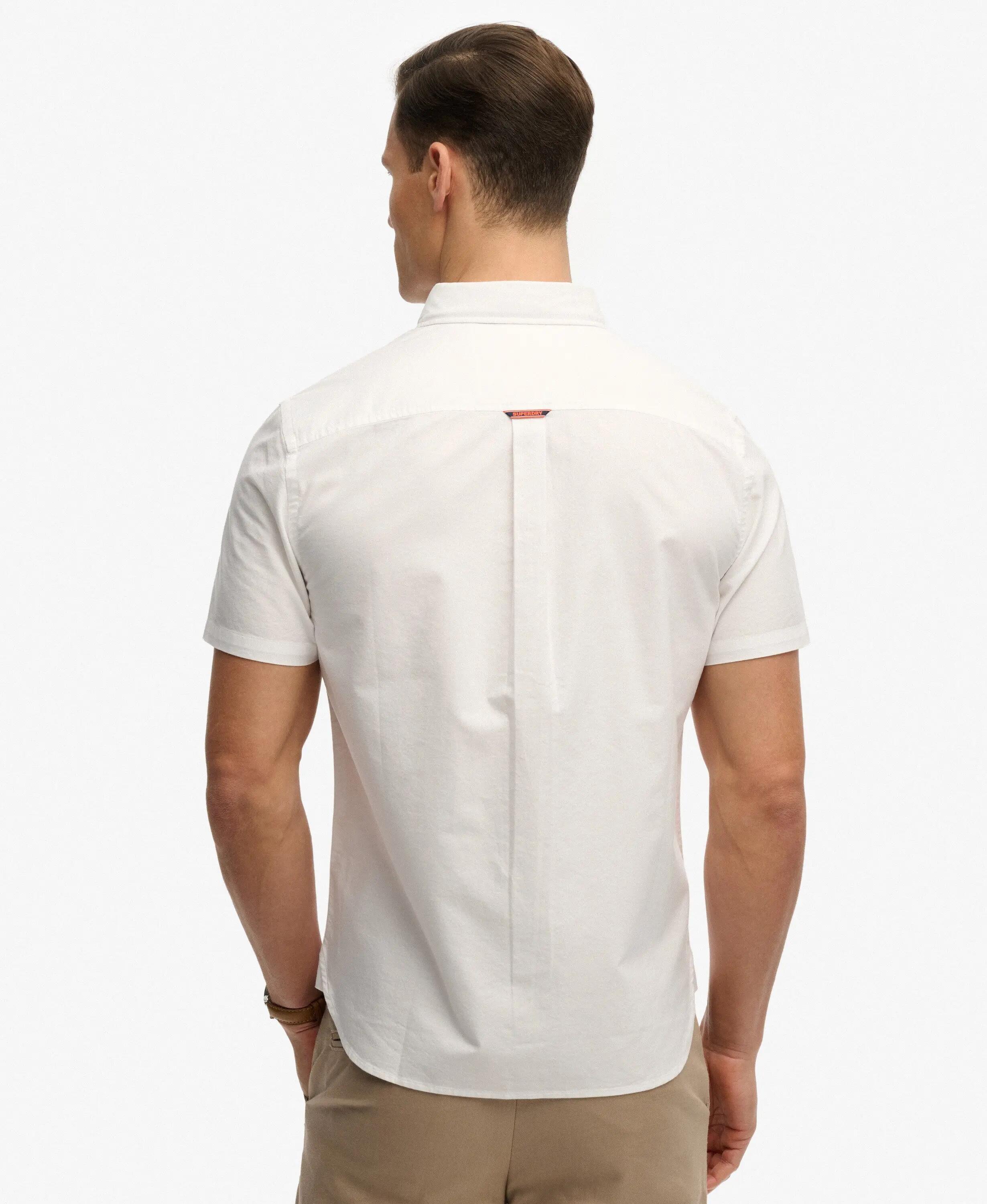 superdry Camisa Oxford de manga curta em algodão biológico – OPTIC 5/5