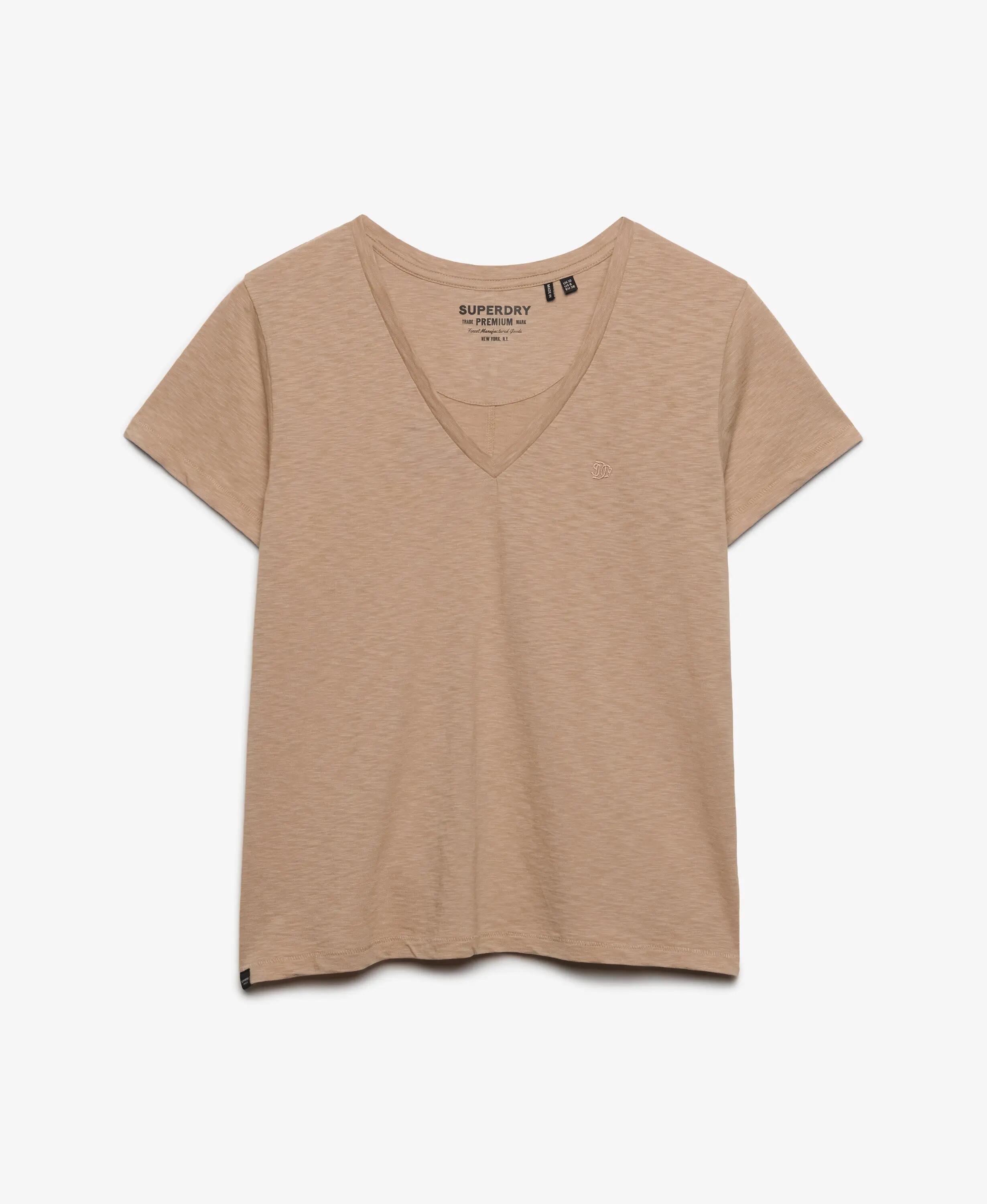 superdry T-shirt Studios Slub brodée, coupe relaxed – Light Taupe 7/7