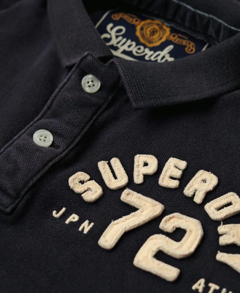 superdry Polo Vintage Athletic in 100% cotone piqué – ECLIPSE NAVY 5/7