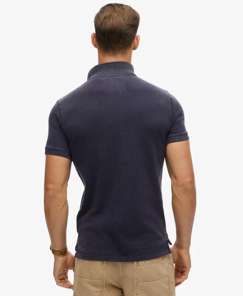 superdry Polo Vintage Athletic in 100% cotone piqué – ECLIPSE NAVY 4/7
