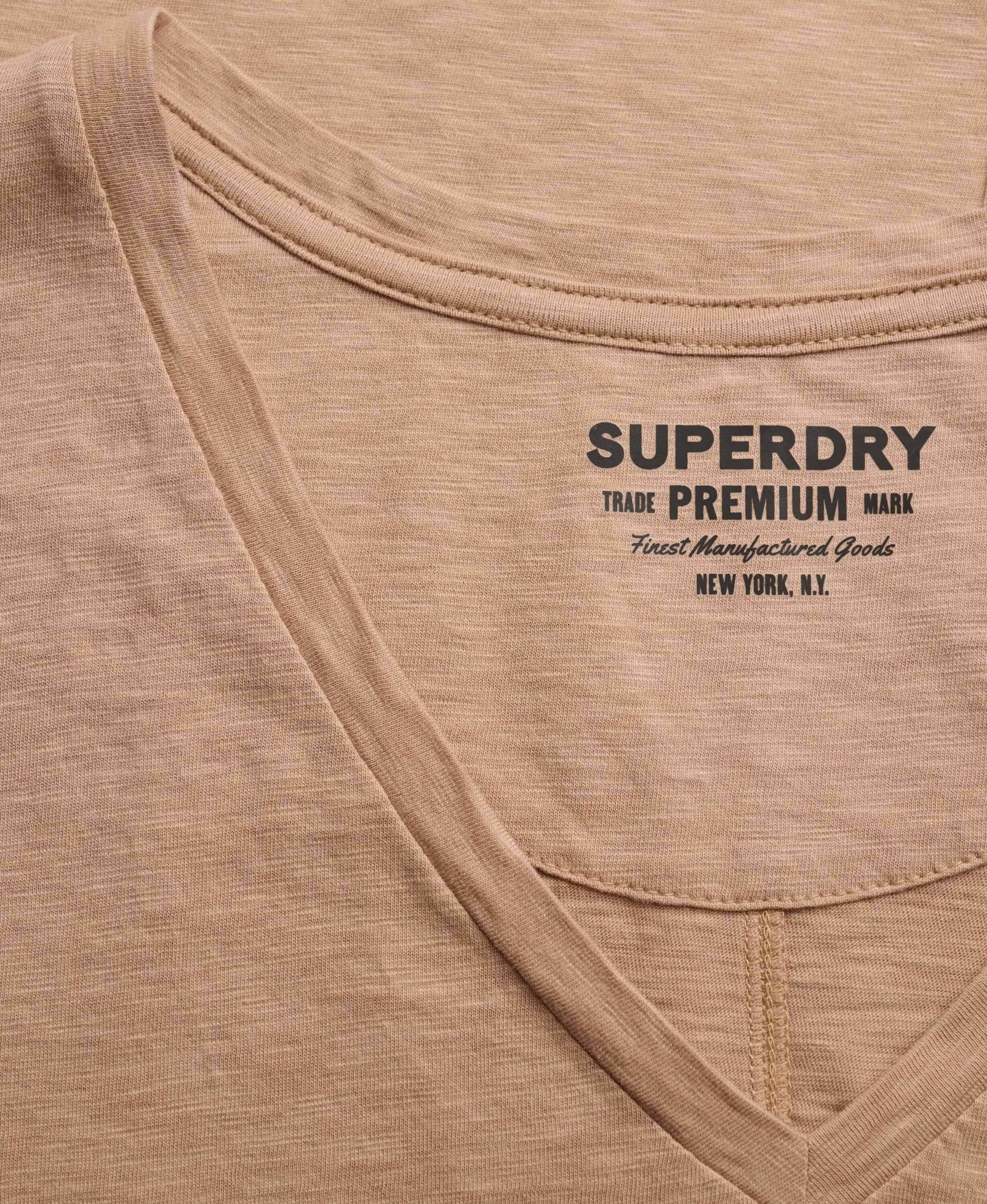 superdry T-shirt Studios Slub brodée, coupe relaxed – Light Taupe 6/7