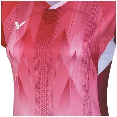 victor T-61002TD W T-Shirt 88% Polyester 12% Elasthan – 4999D Red (D) 3/4