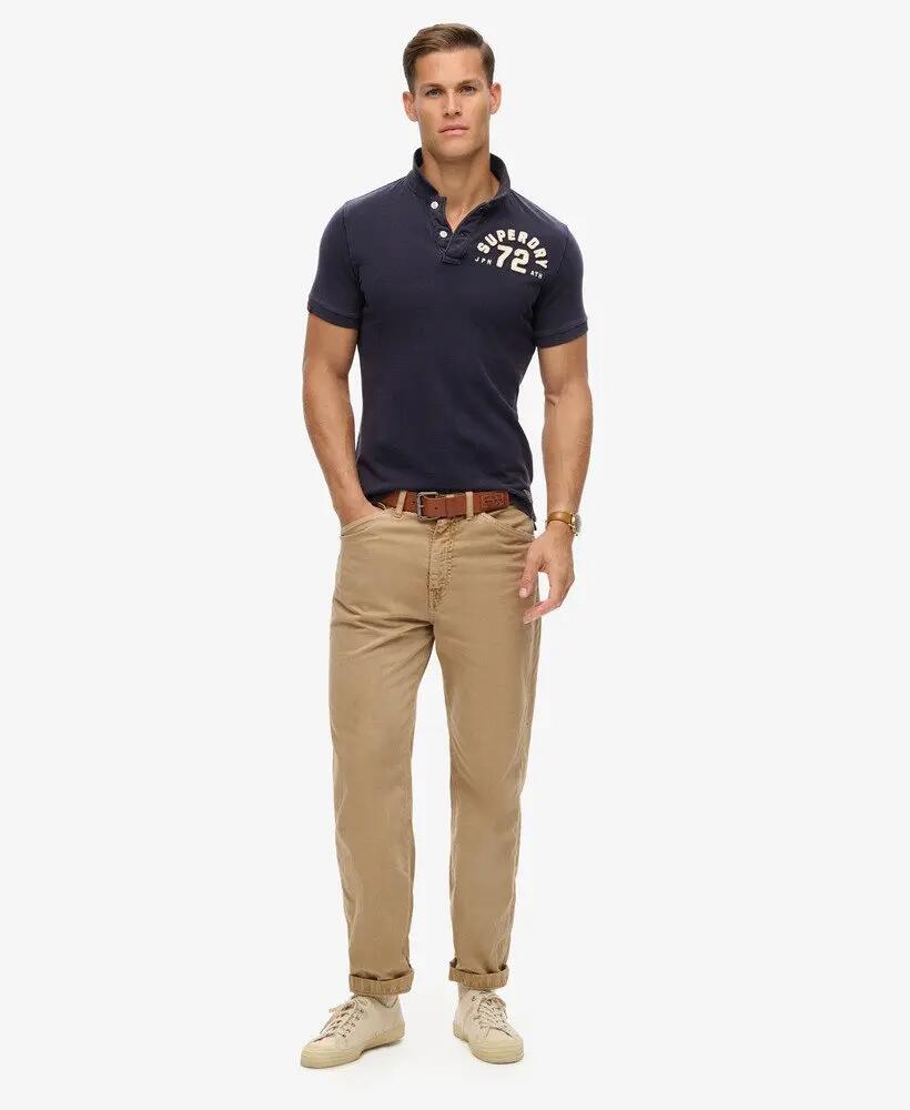 superdry Polo Vintage Athletic in 100% cotone piqué – ECLIPSE NAVY 2/7