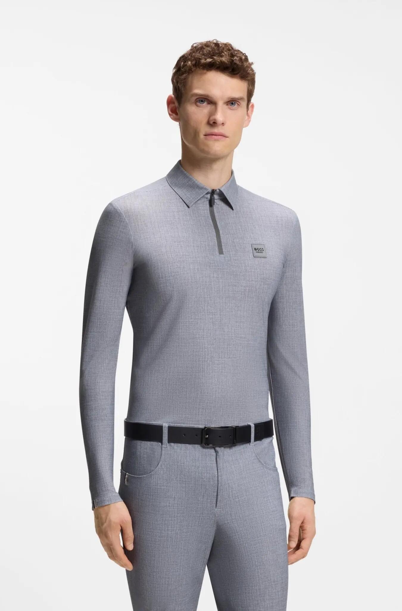 Boss Equestrian Eaton Training Shirt Lange Mouw Heren Zwart - 2/7