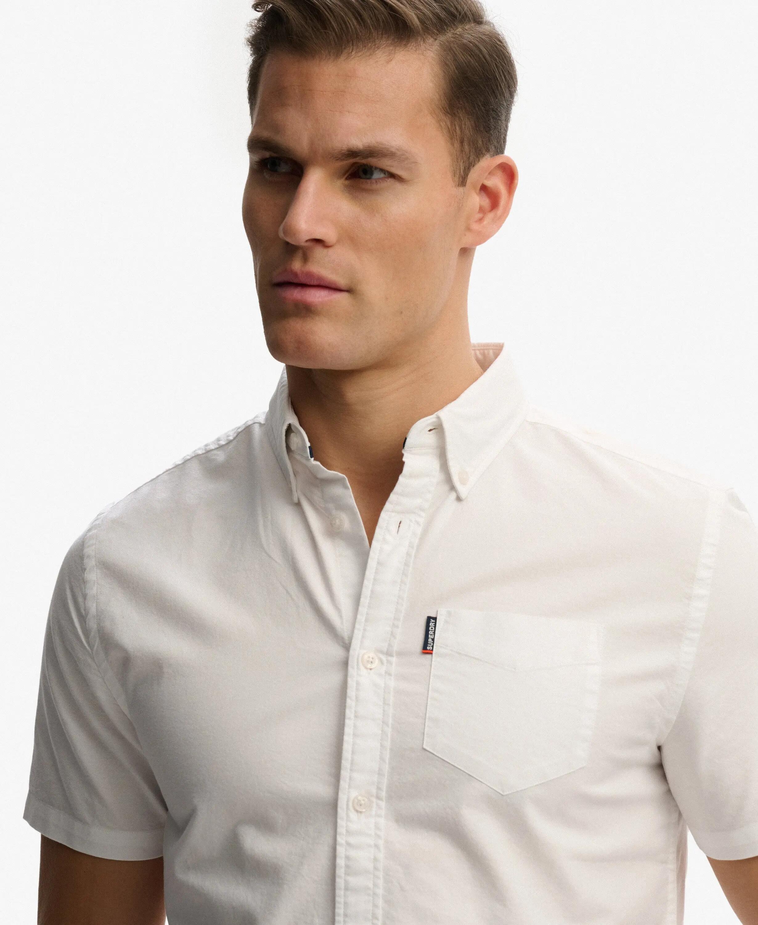 superdry Camisa Oxford de manga curta em algodão biológico – OPTIC 2/5
