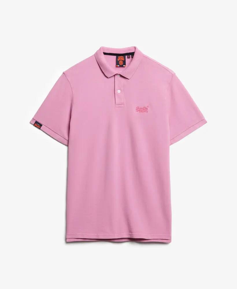 superdry Polo Vintage Destroy in 100% cotone, vestibilità relaxed – Fuchsia Pink 6/6
