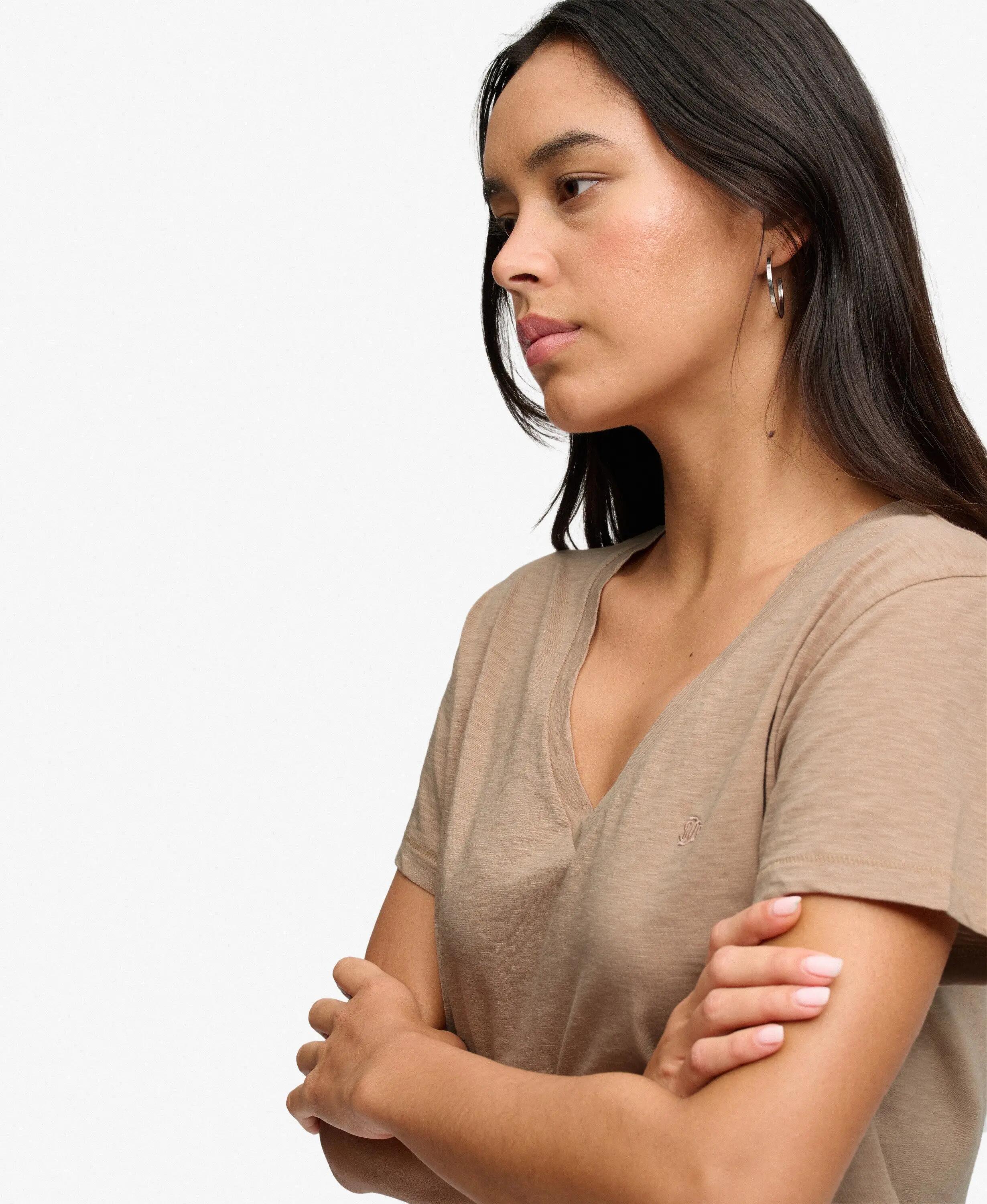 superdry T-shirt Studios Slub brodée, coupe relaxed – Light Taupe 4/7