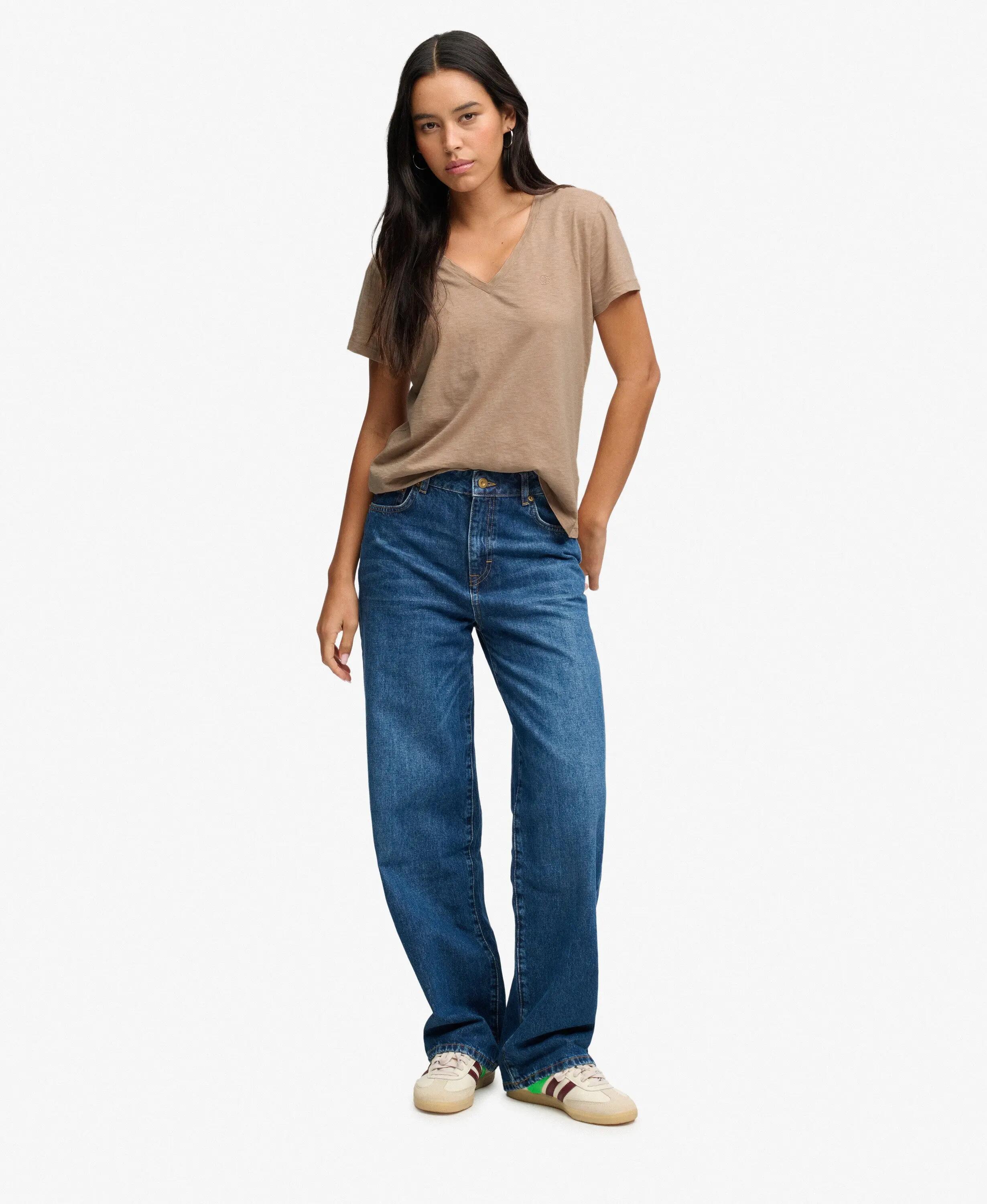 superdry T-shirt Studios Slub brodée, coupe relaxed – Light Taupe 3/7