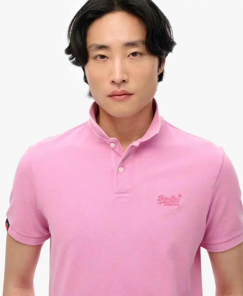 superdry Polo Vintage Destroy in 100% cotone, vestibilità relaxed – Fuchsia Pink 3/6