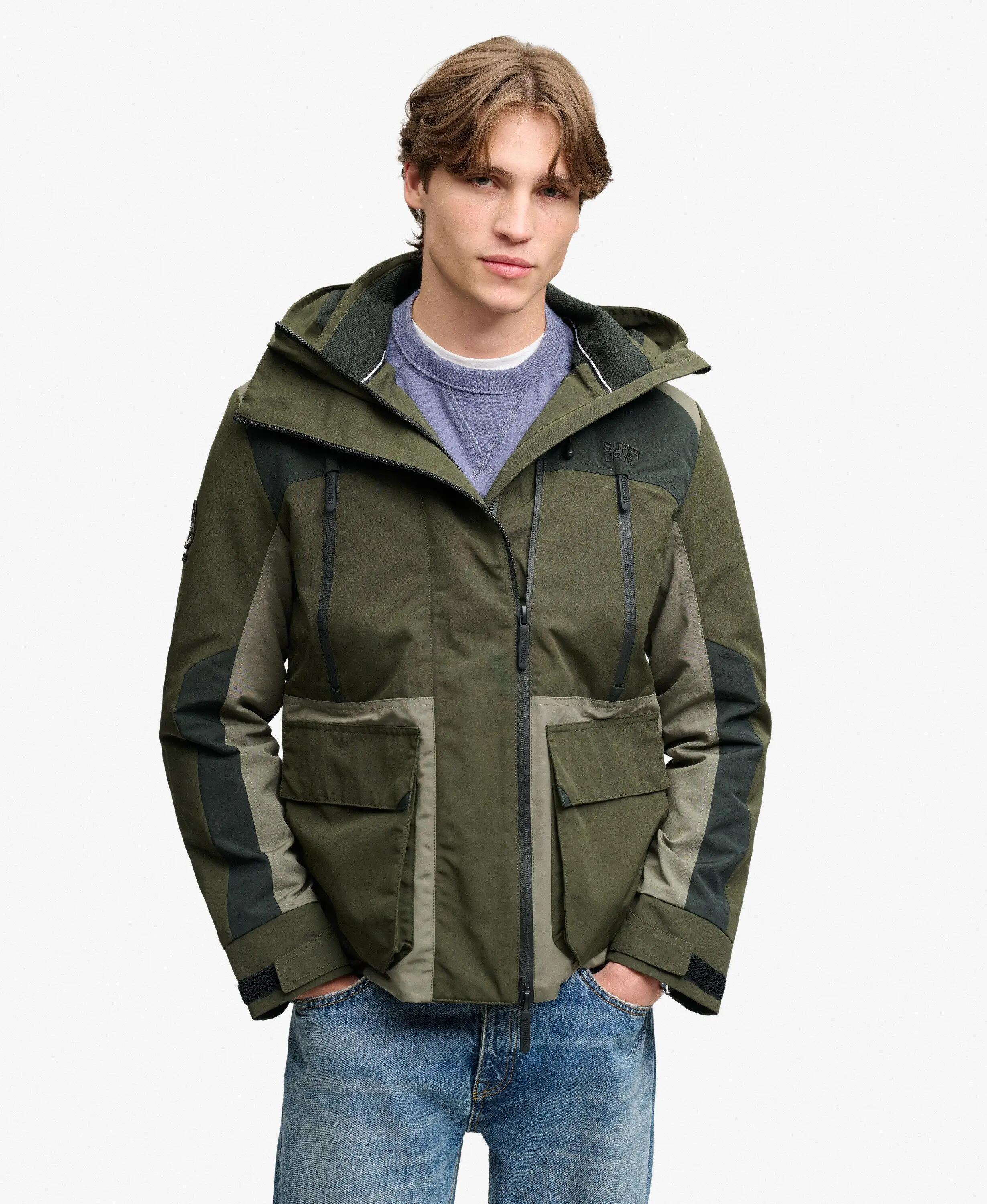 superdry Giacca Colour Block Ultimate Windbreaker Slim Fit – Dark Trek Khaki 5/7