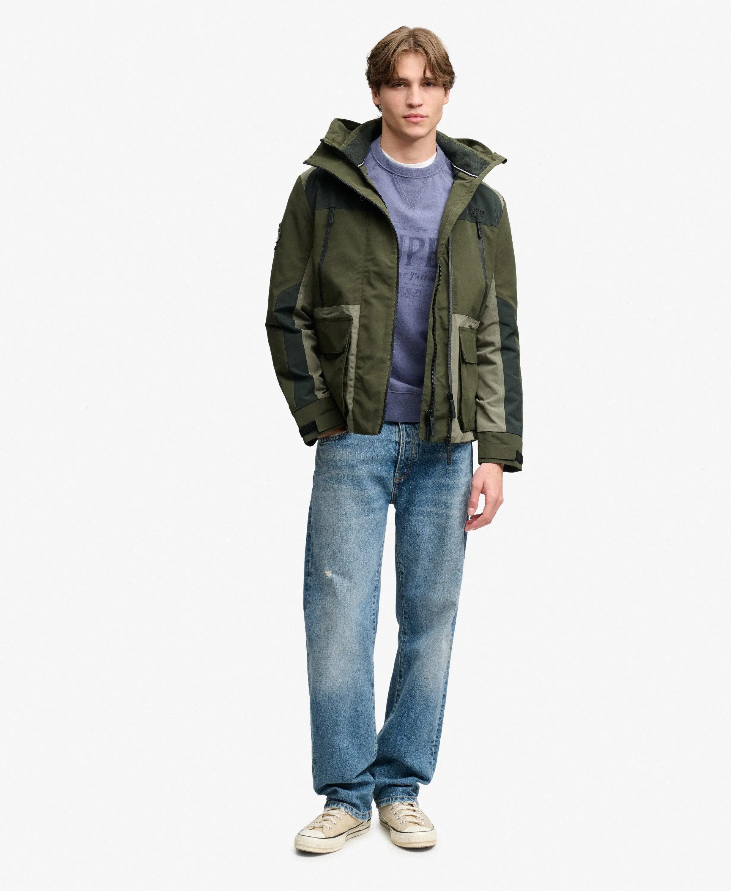 superdry Giacca Colour Block Ultimate Windbreaker Slim Fit – Dark Trek Khaki 3/7