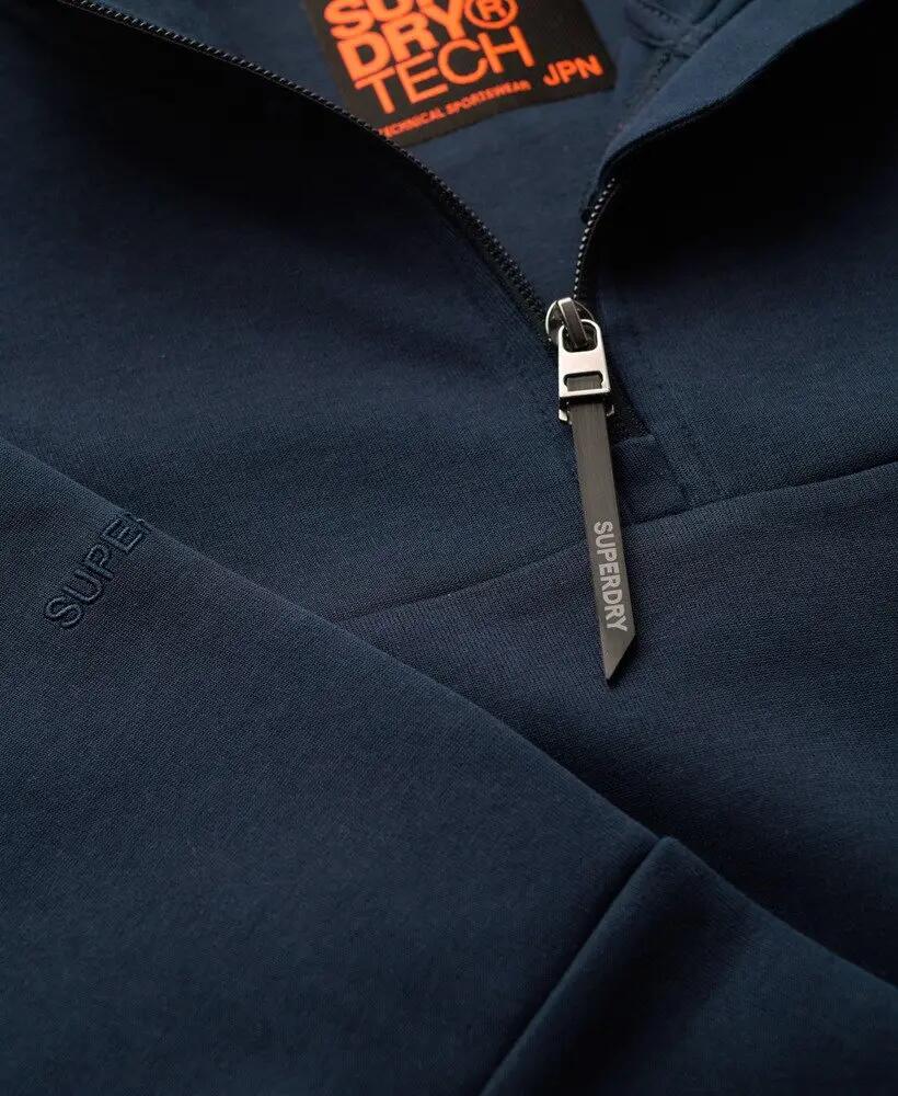 superdry Tech Loose Half Zip sweatshirt masculino em poliéster e algodão – DEEP 5/6