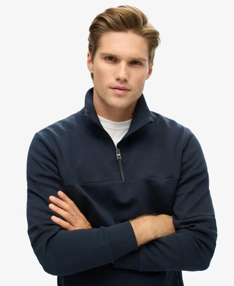 superdry Tech Loose Half Zip sweatshirt masculino em poliéster e algodão – DEEP 3/6