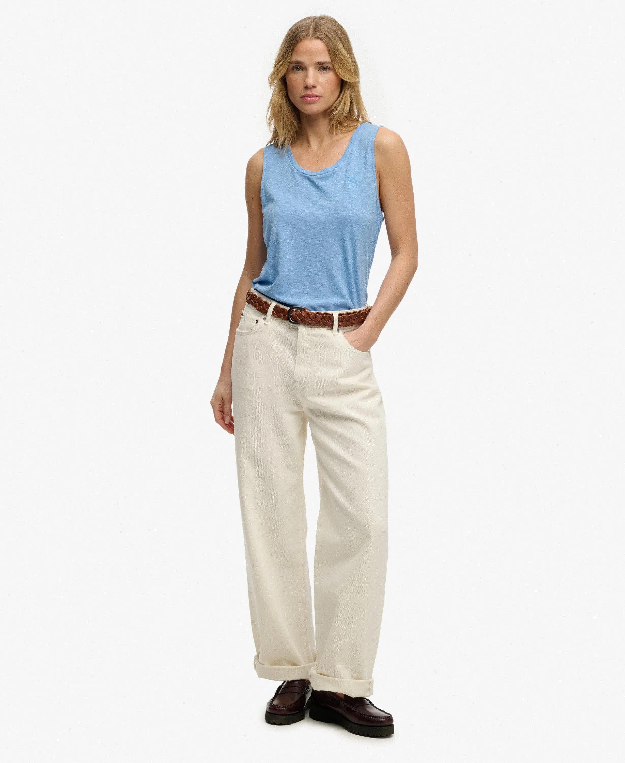 superdry top decote redondo algodão-lyocell corte relaxed – BLUEBELL 3/6