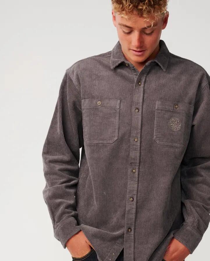Chemise Velours Homme Rip Curl "CLASSIC SURF DOUBLE CORD L/S SHIRT" XL Marron 6/6