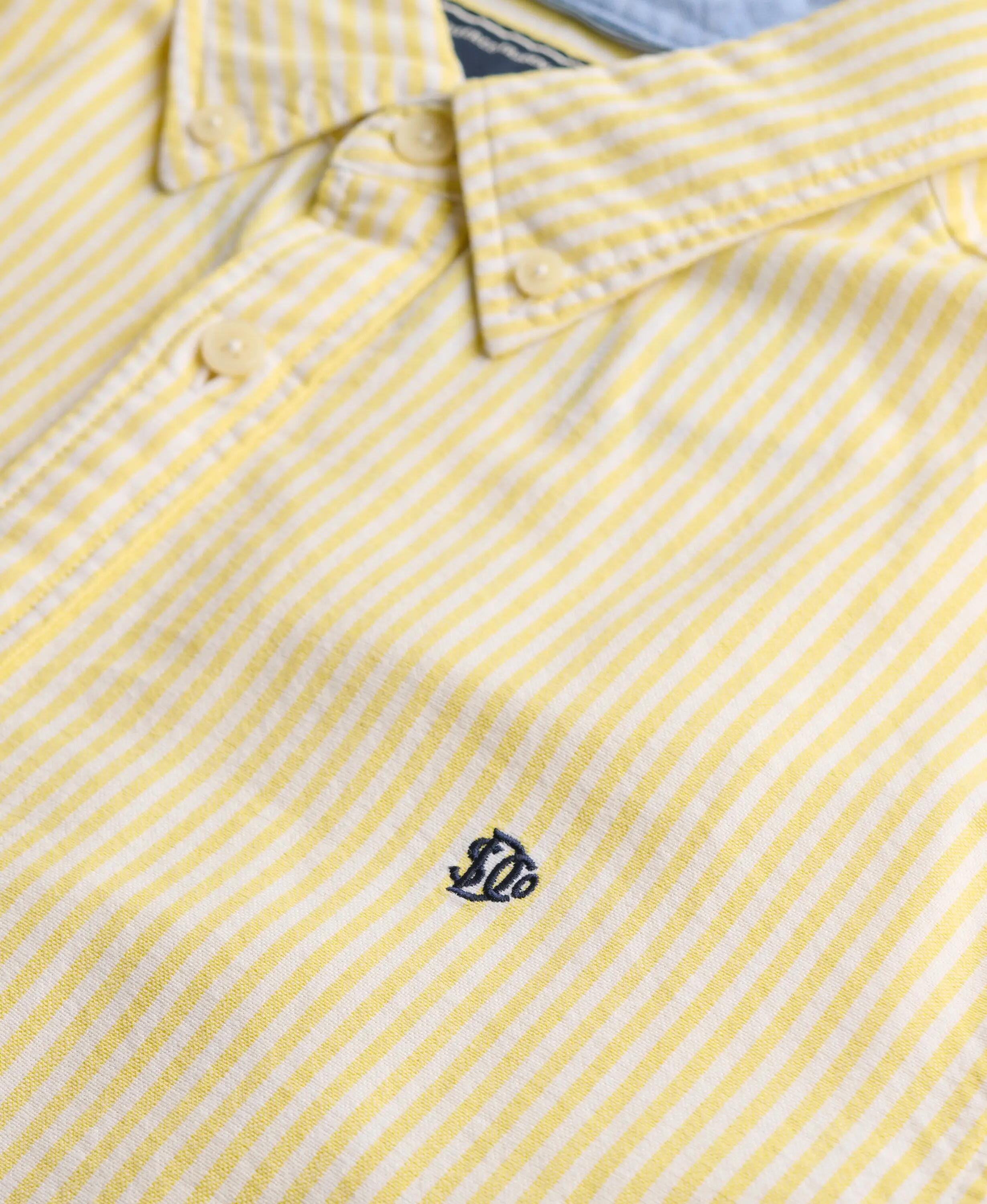 superdry Koszula Preppy Oxford z długim rękawem z bawełny organicznej – Lemon 7/7