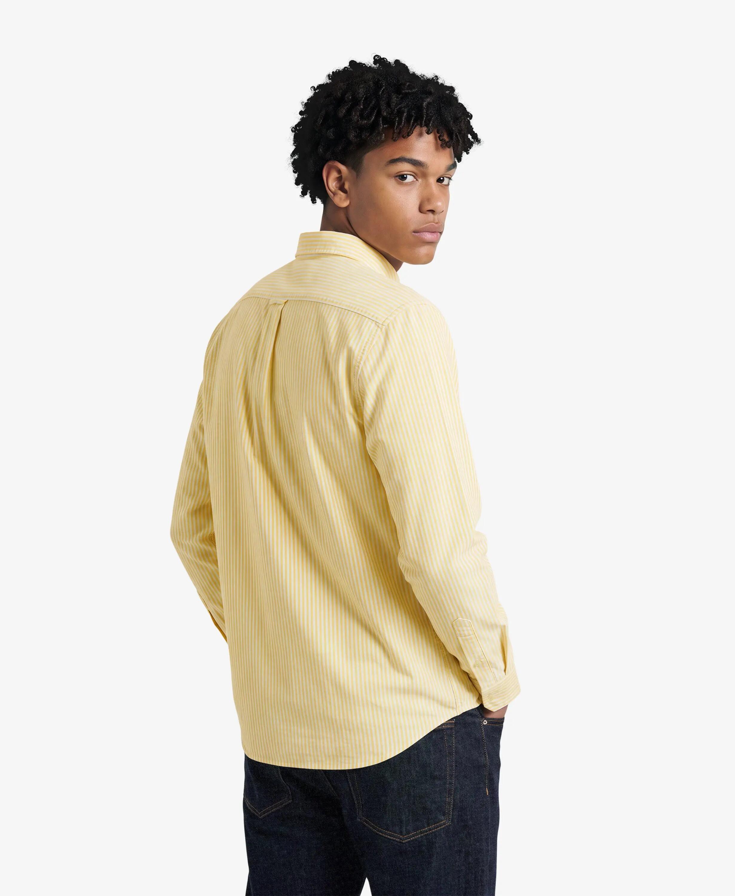 superdry Koszula Preppy Oxford z długim rękawem z bawełny organicznej – Lemon 6/7