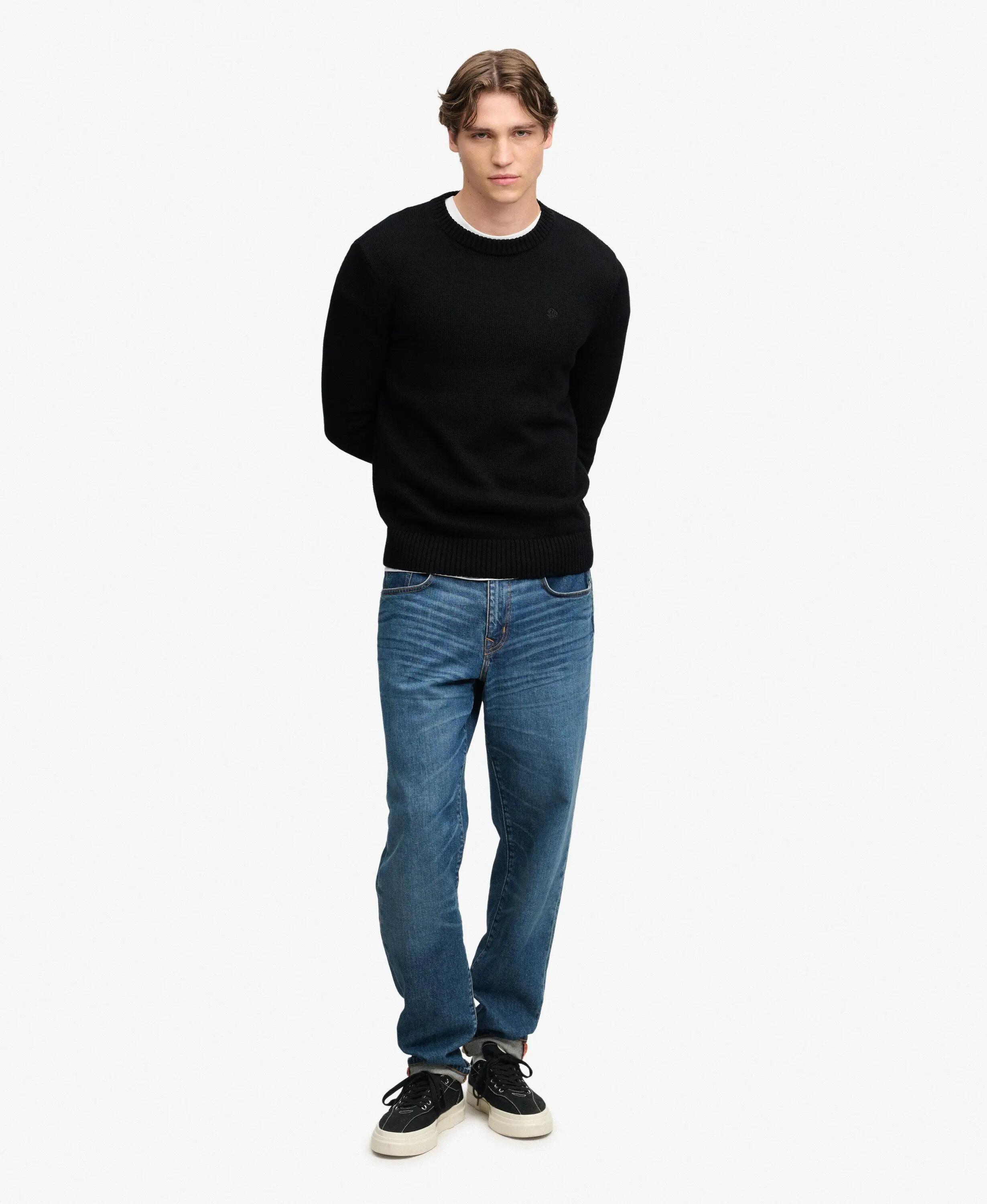 superdry Maglione Preppy in cotone Vestibilità relaxed – Black 3/6