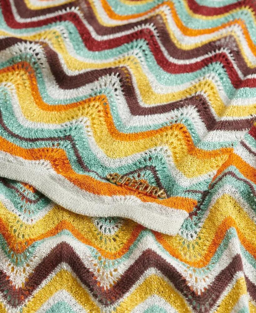 superdry abito midi in maglia Zig Zag – Mint Zigzag Stripe 5/6
