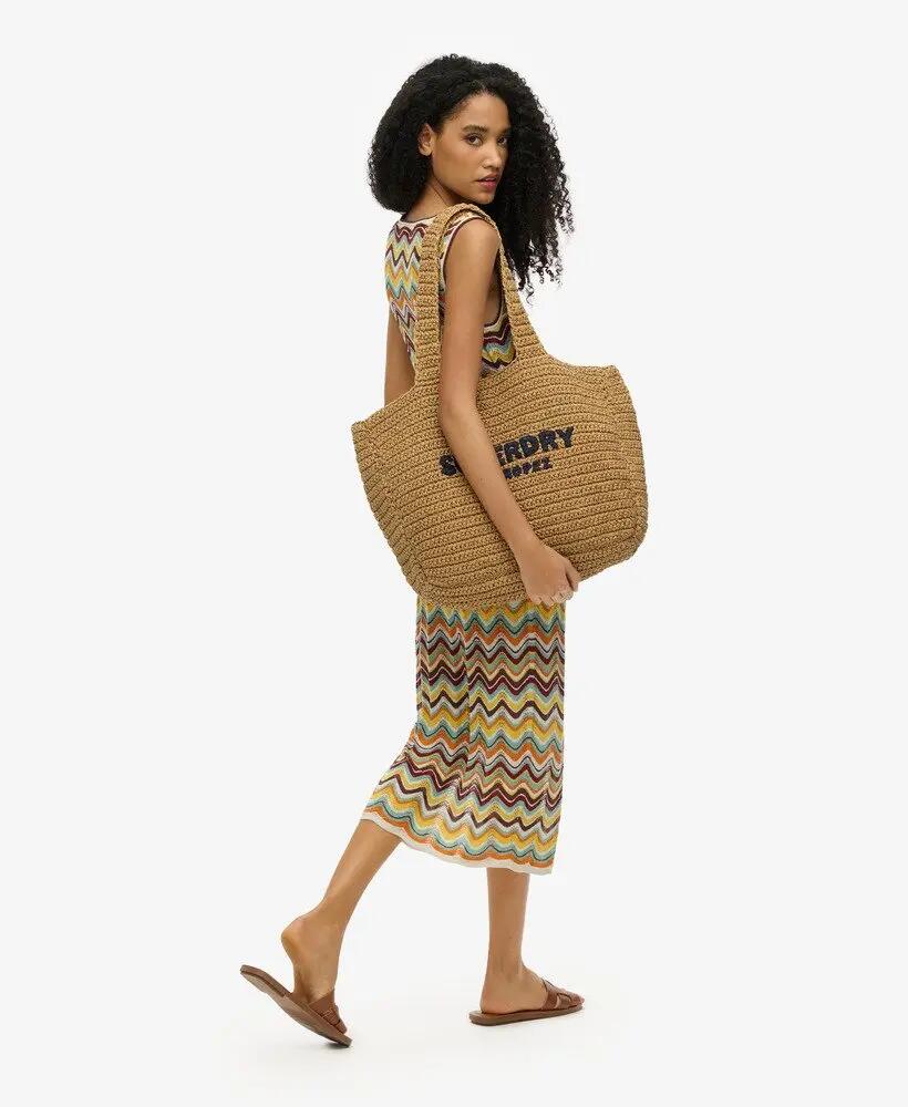 superdry abito midi in maglia Zig Zag – Mint Zigzag Stripe 4/6