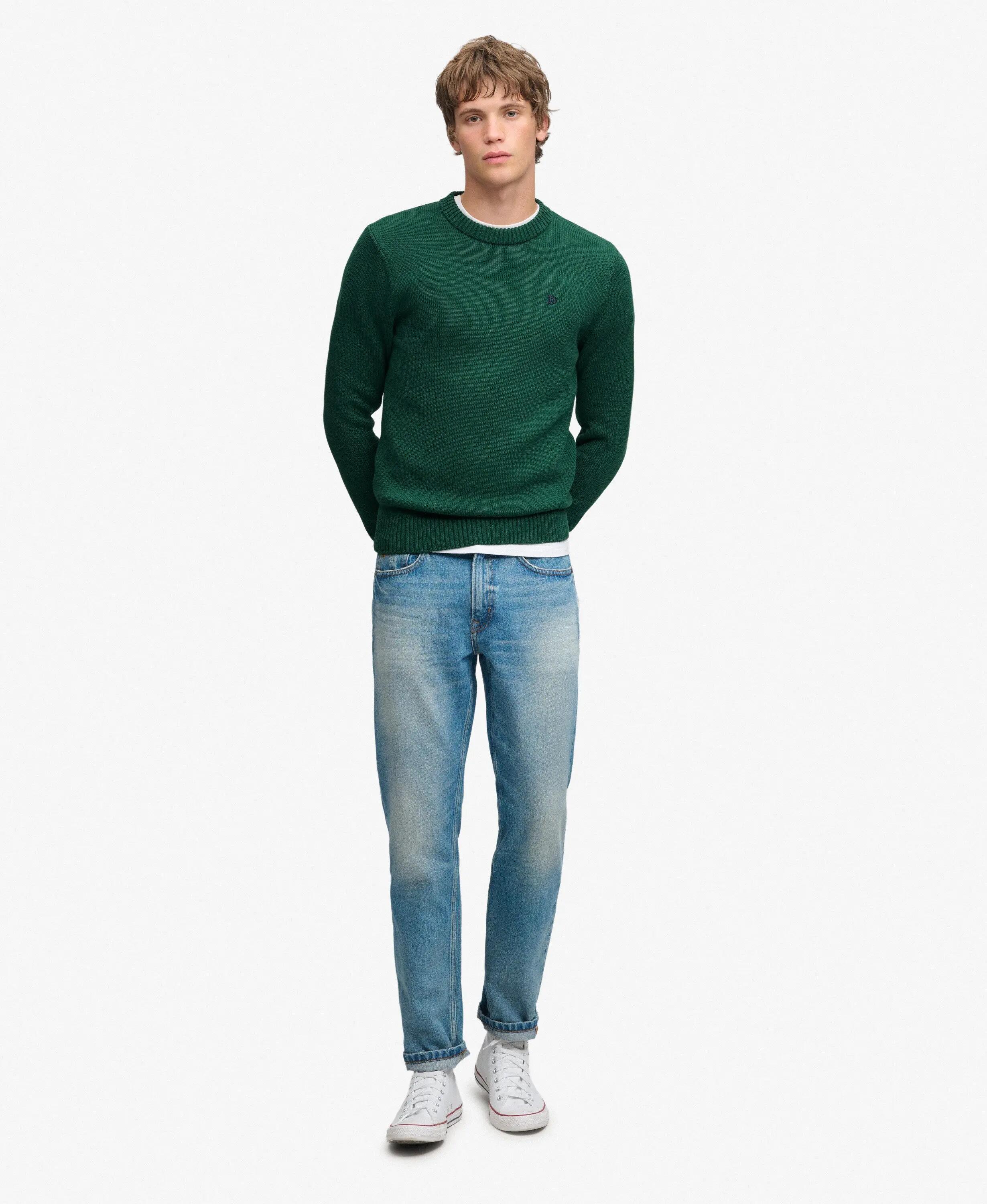 superdry Maglione Preppy in Cotone Biologico 100%, vestibilità relaxed – FOREST 3/7