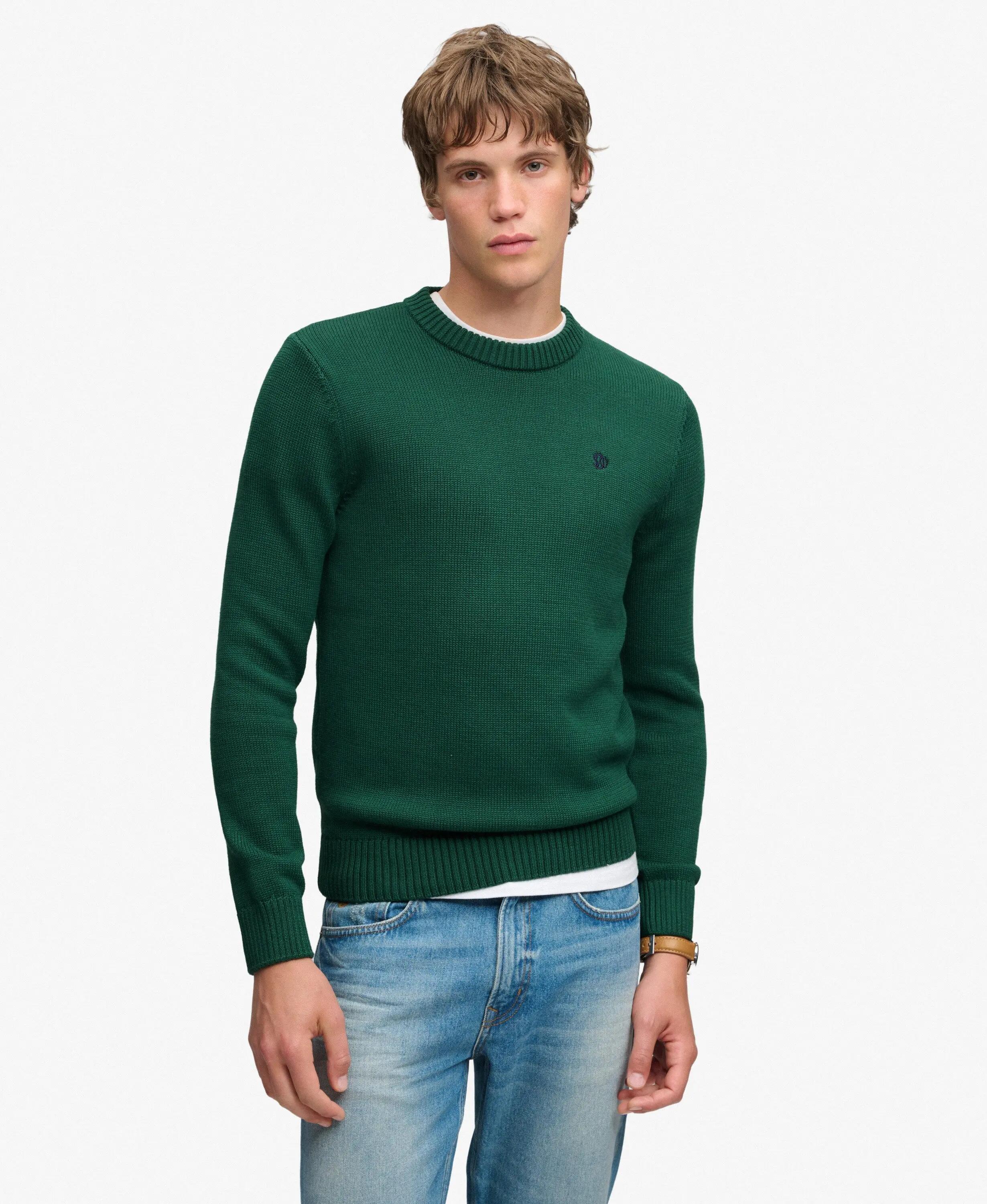 superdry Maglione Preppy in Cotone Biologico 100%, vestibilità relaxed – FOREST 2/7