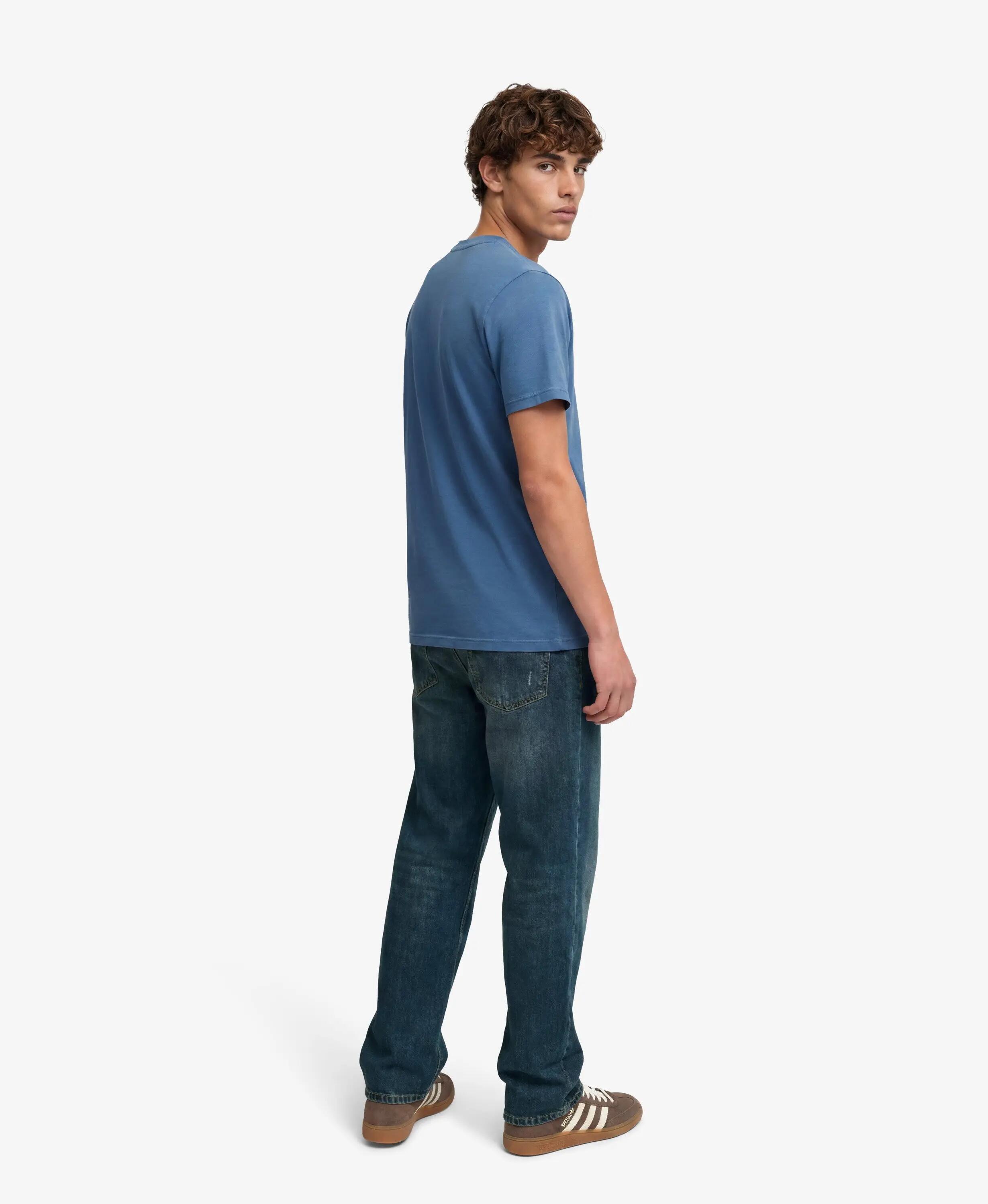 superdry T-shirt Athletic Embossed Relaxed em algodão orgânico – Moonlight Blue 5/7