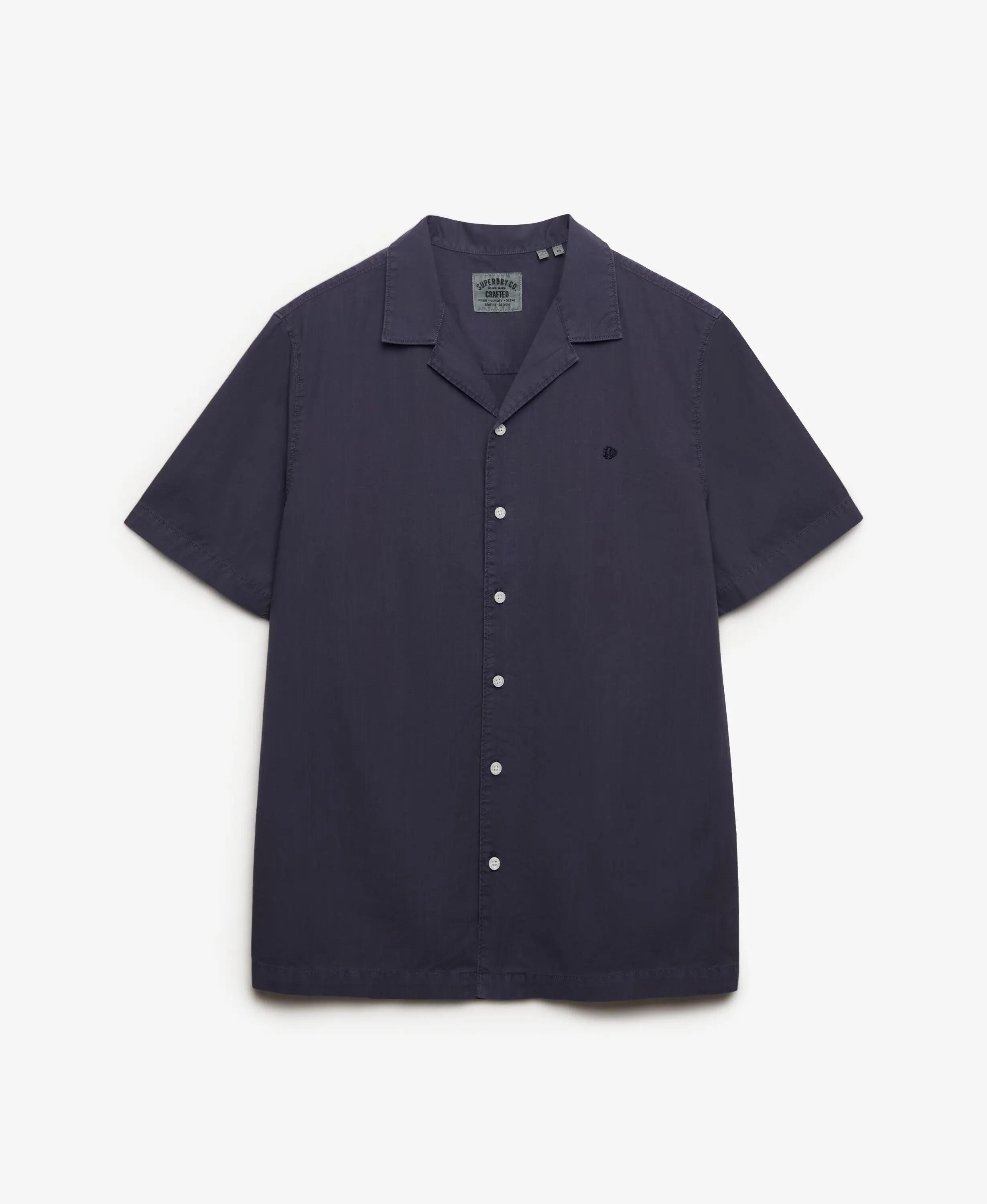 superdry Camicia maniche corte Cabana in cotone biologico – SOFT NAVY 7/7