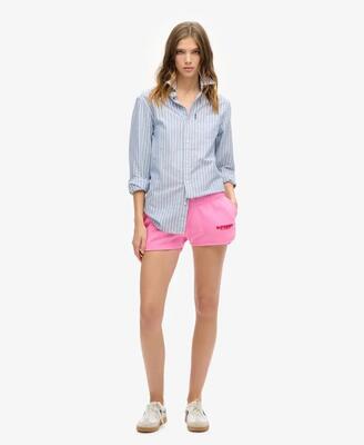 Superdry sportswear racer shorts van katoen – paparazzi pink