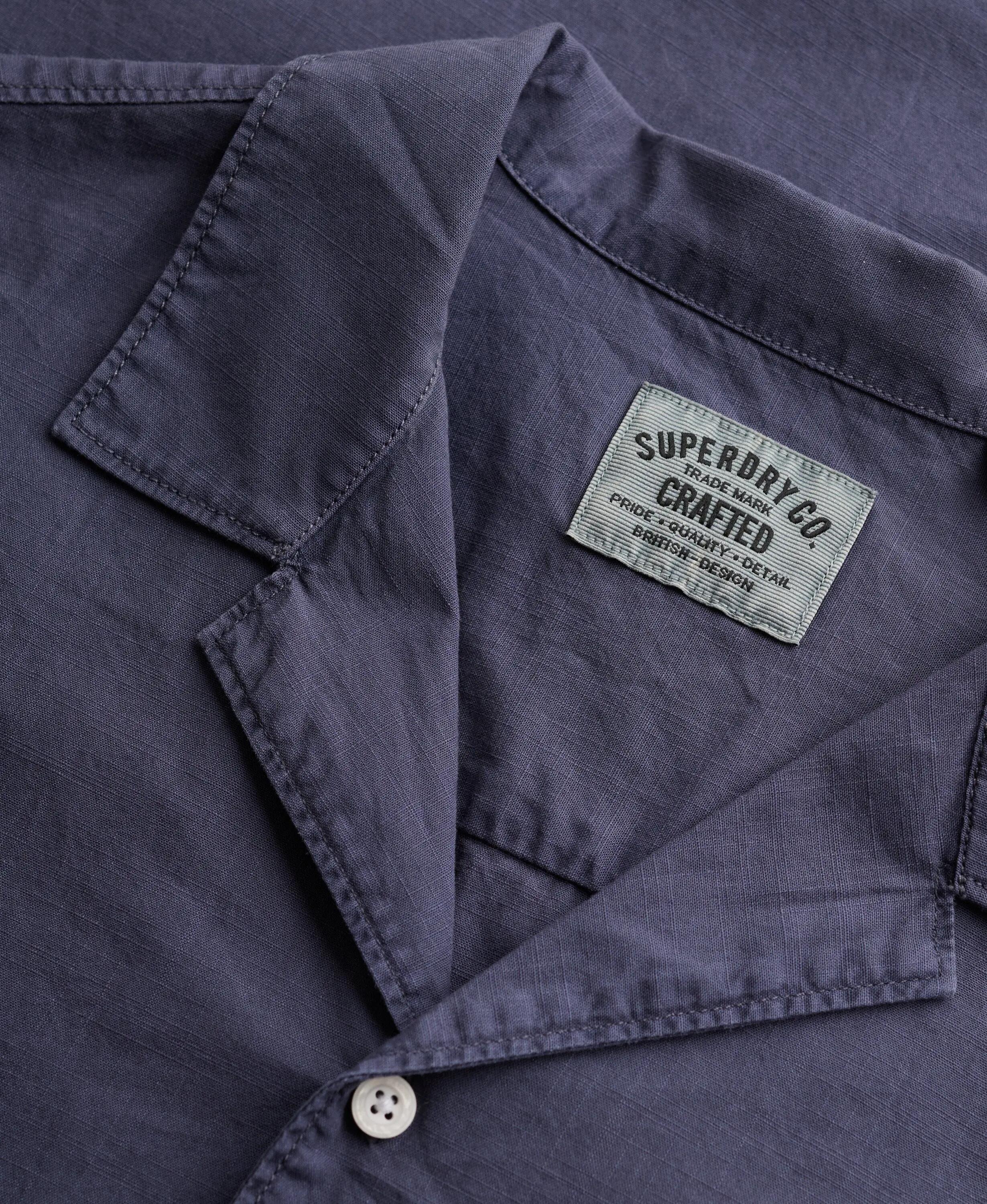 superdry Camicia maniche corte Cabana in cotone biologico – SOFT NAVY 6/7
