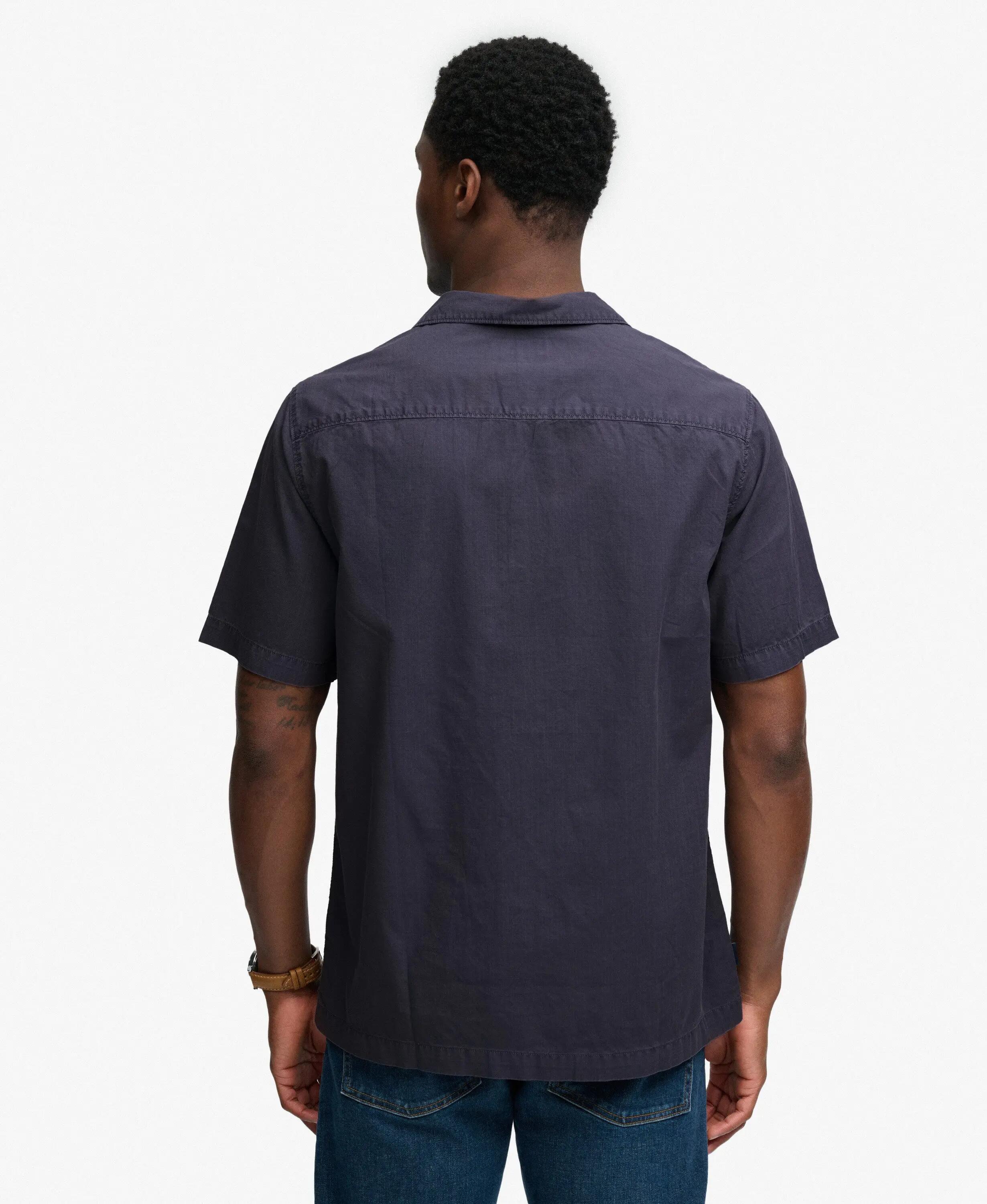 superdry Camicia maniche corte Cabana in cotone biologico – SOFT NAVY 5/7