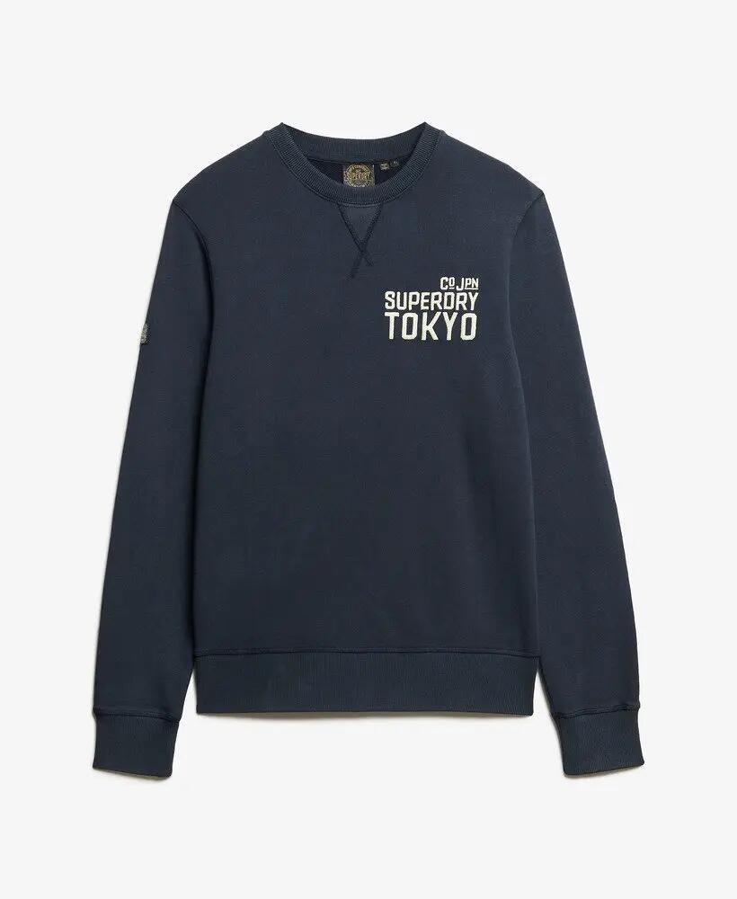 superdry Felpa Workwear Applique in cotone – ECLIPSE NAVY 6/6