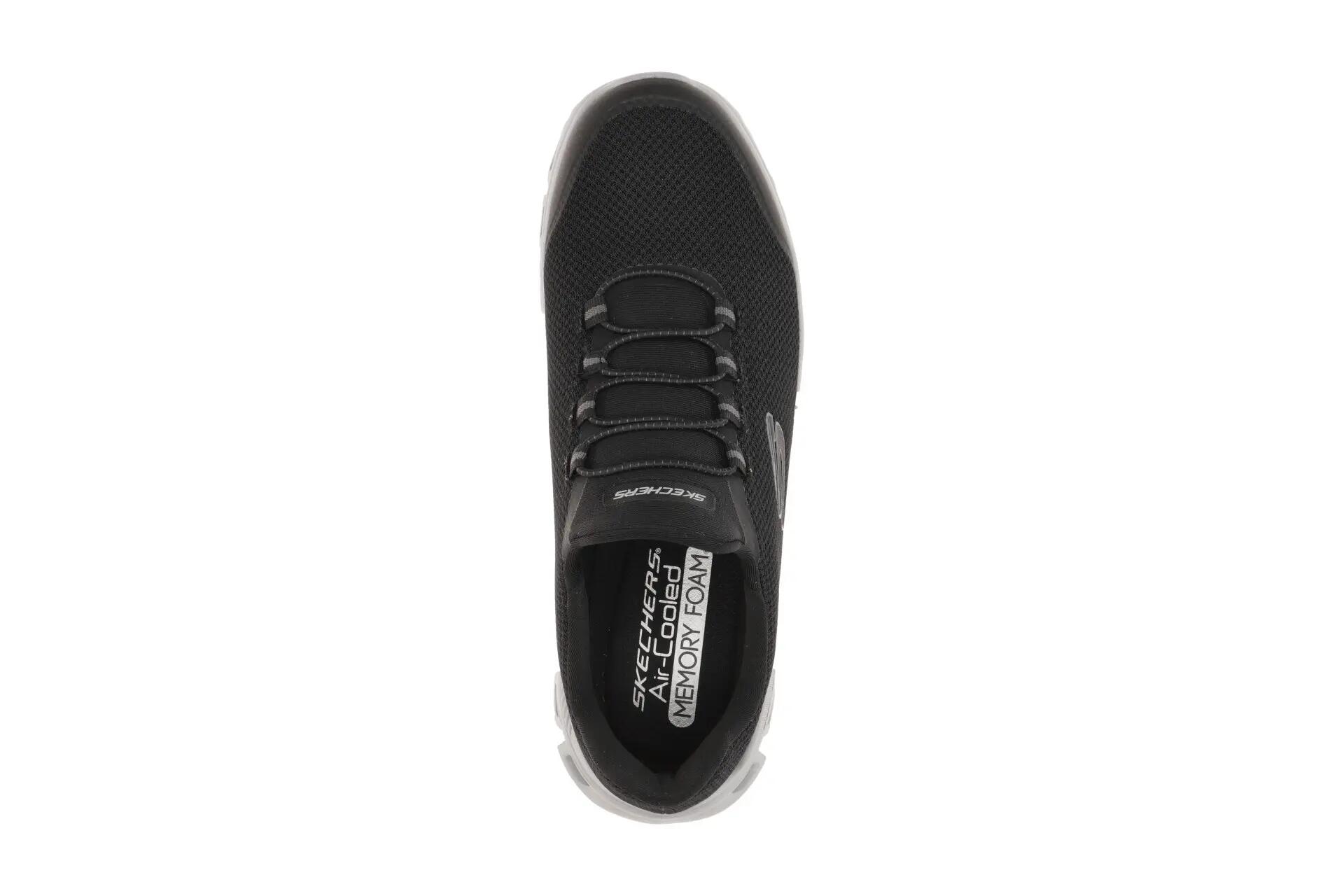 Skechers Glide Step Slipper Schuhe schwarz grau Herren 233016 6/7