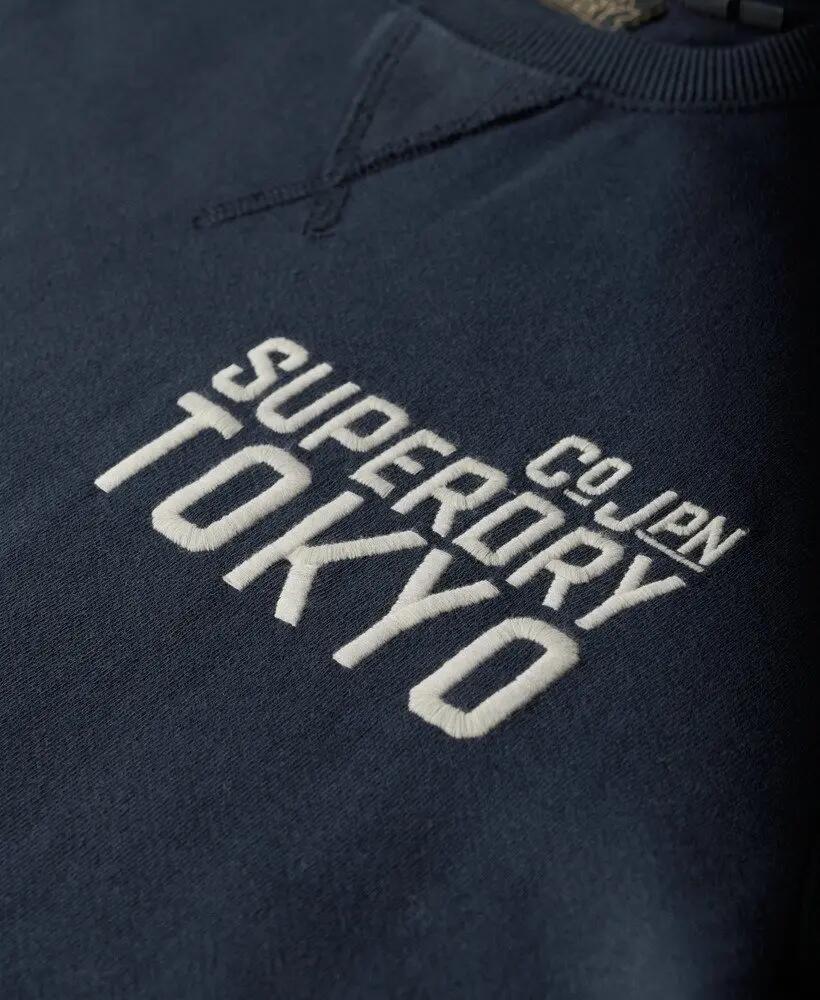 superdry Felpa Workwear Applique in cotone – ECLIPSE NAVY 5/6