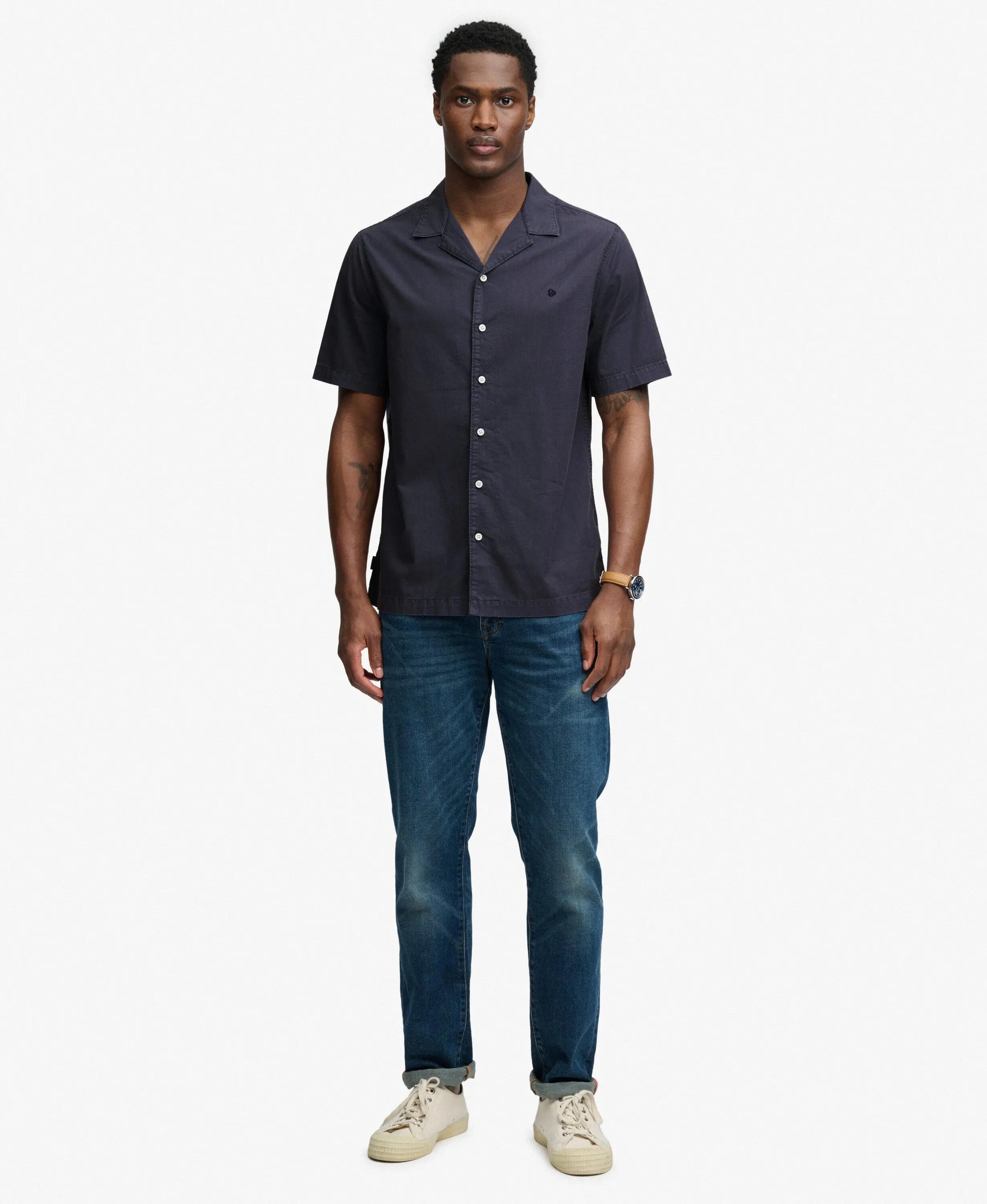 superdry Camicia maniche corte Cabana in cotone biologico – SOFT NAVY 3/7