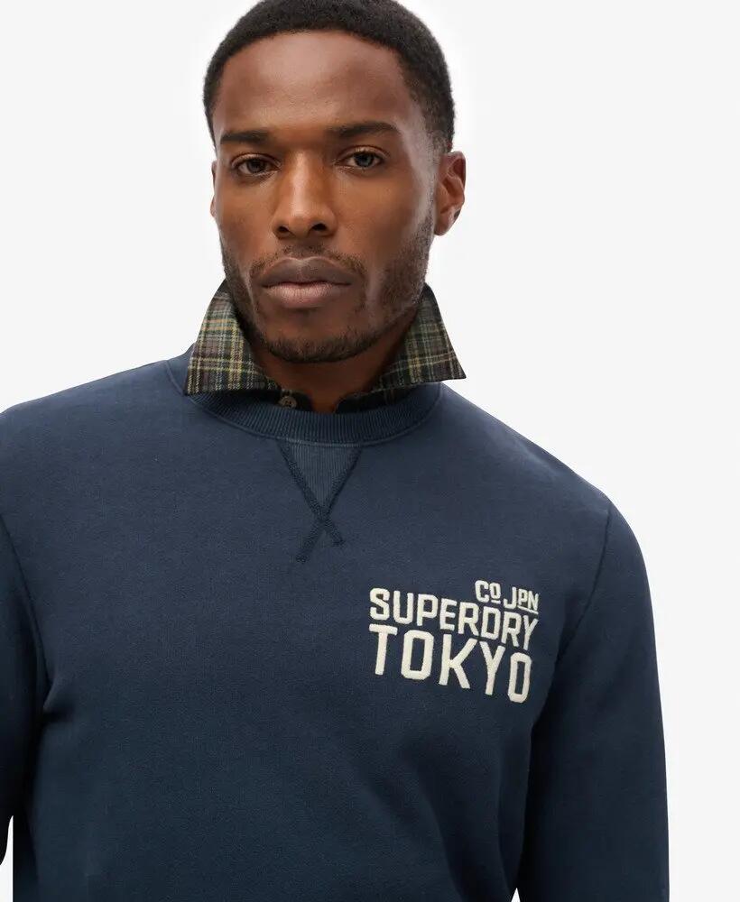 superdry Felpa Workwear Applique in cotone – ECLIPSE NAVY 4/6