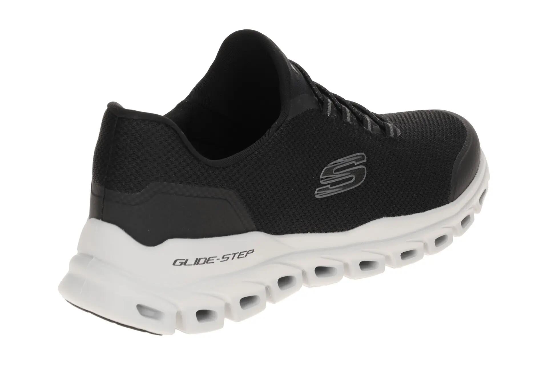 Skechers Glide Step Slipper Schuhe schwarz grau Herren 233016 4/7