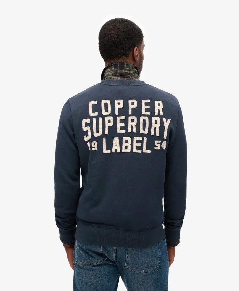 superdry Felpa Workwear Applique in cotone – ECLIPSE NAVY 2/6