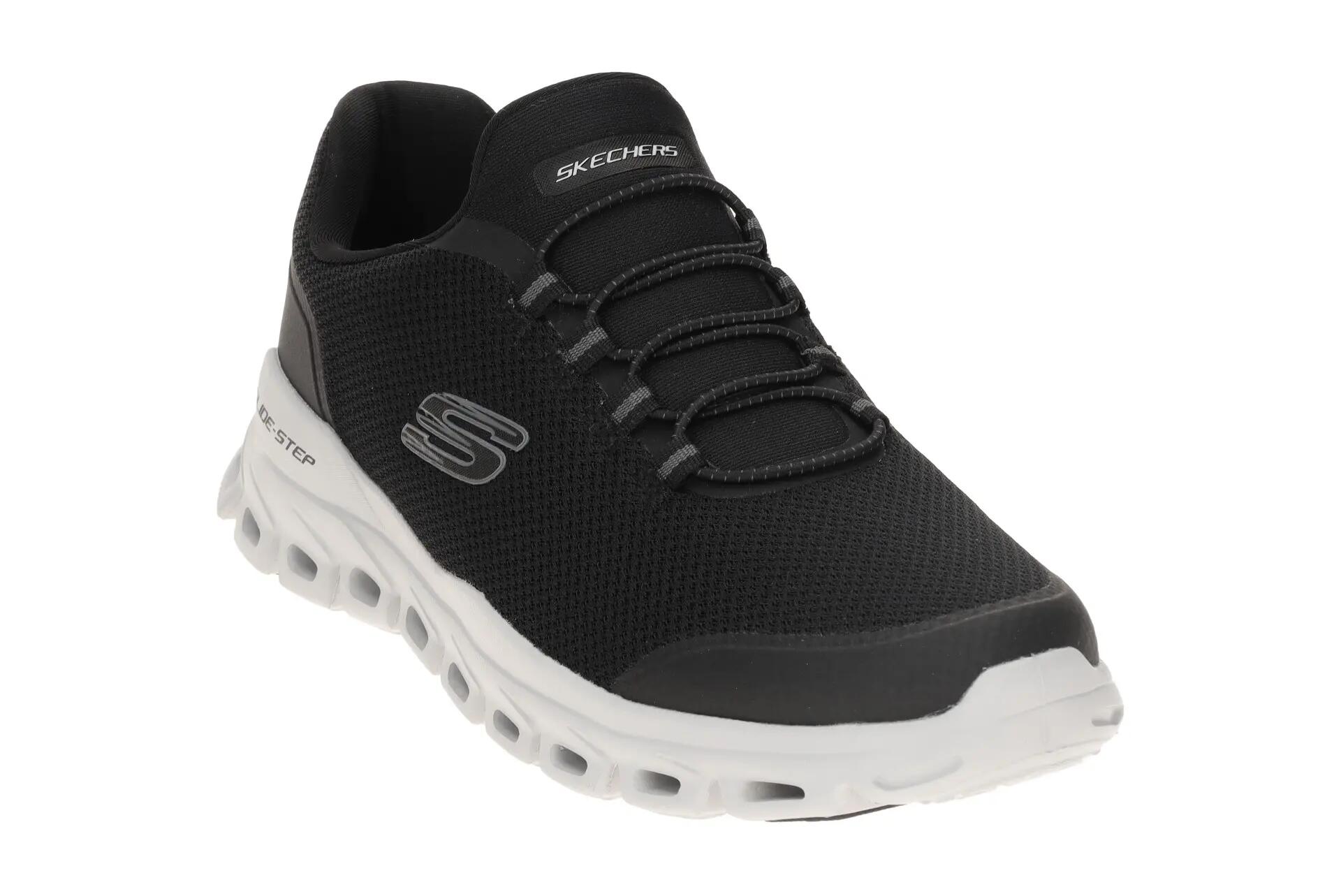 Skechers Glide Step Slipper Schuhe schwarz grau Herren 233016 3/7