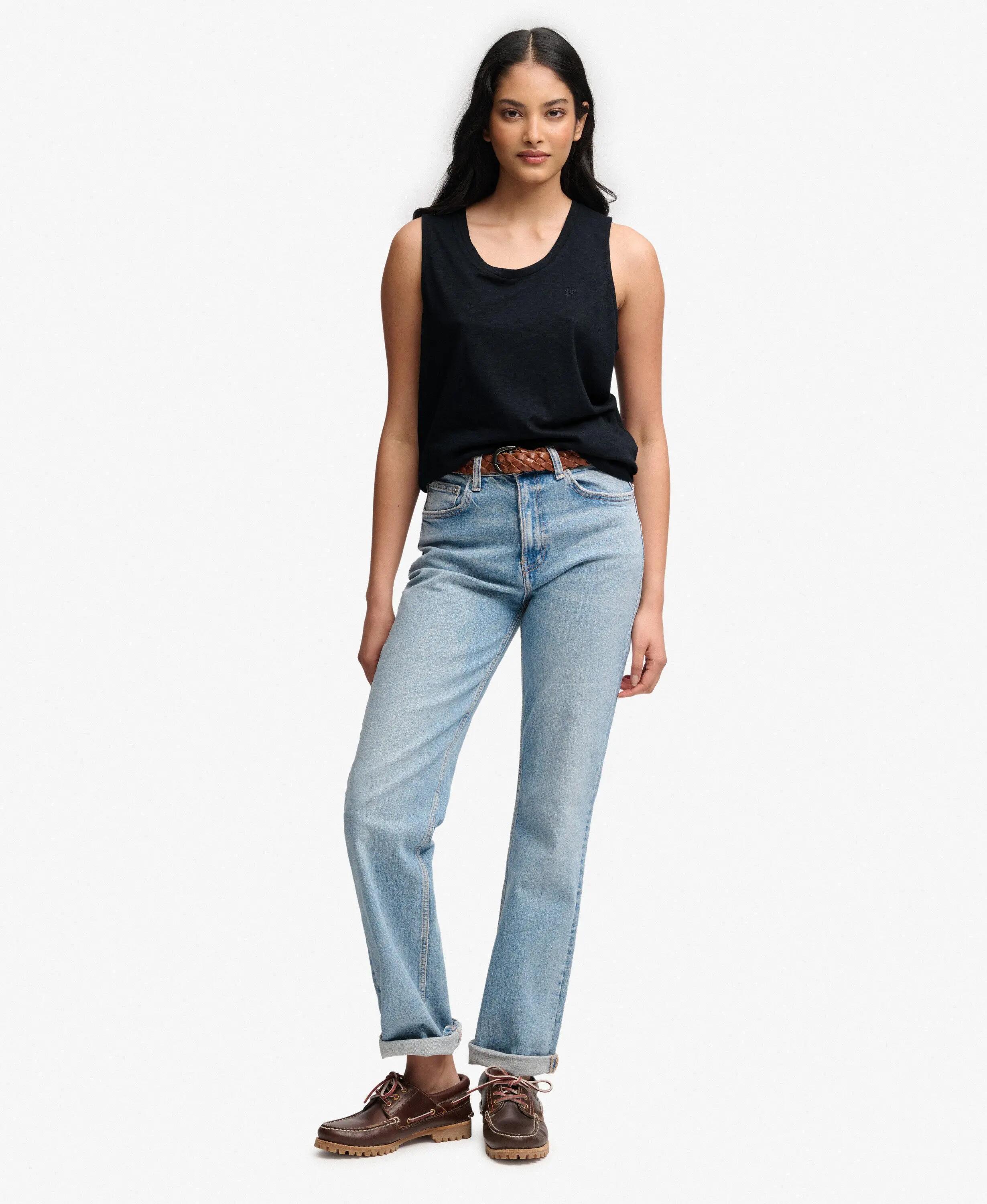 superdry Koszulka na ramiączkach Dekolt w kształcie litery U Luźny krój – 3/5