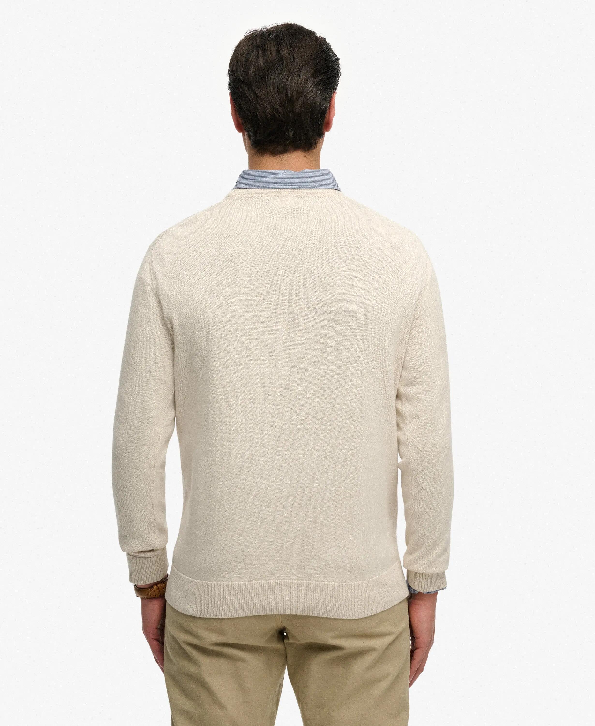 superdry Pull Essentials en coton biologique – SAILCLOTH WHITE 5/7