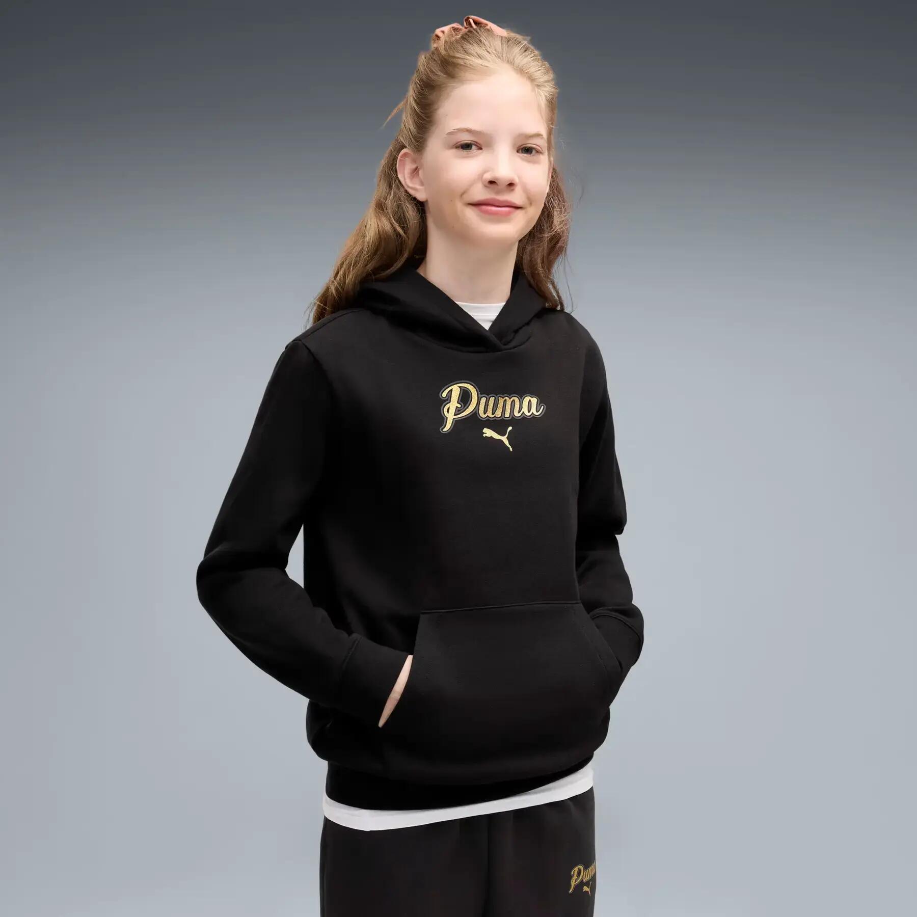 Sweatshirt à capuche fille Puma Script Graphic 3/5