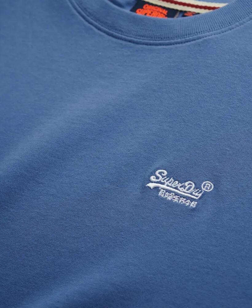 superdry T-shirt Essential en coton bio avec logo brodé – Moonlight Blue 4/5
