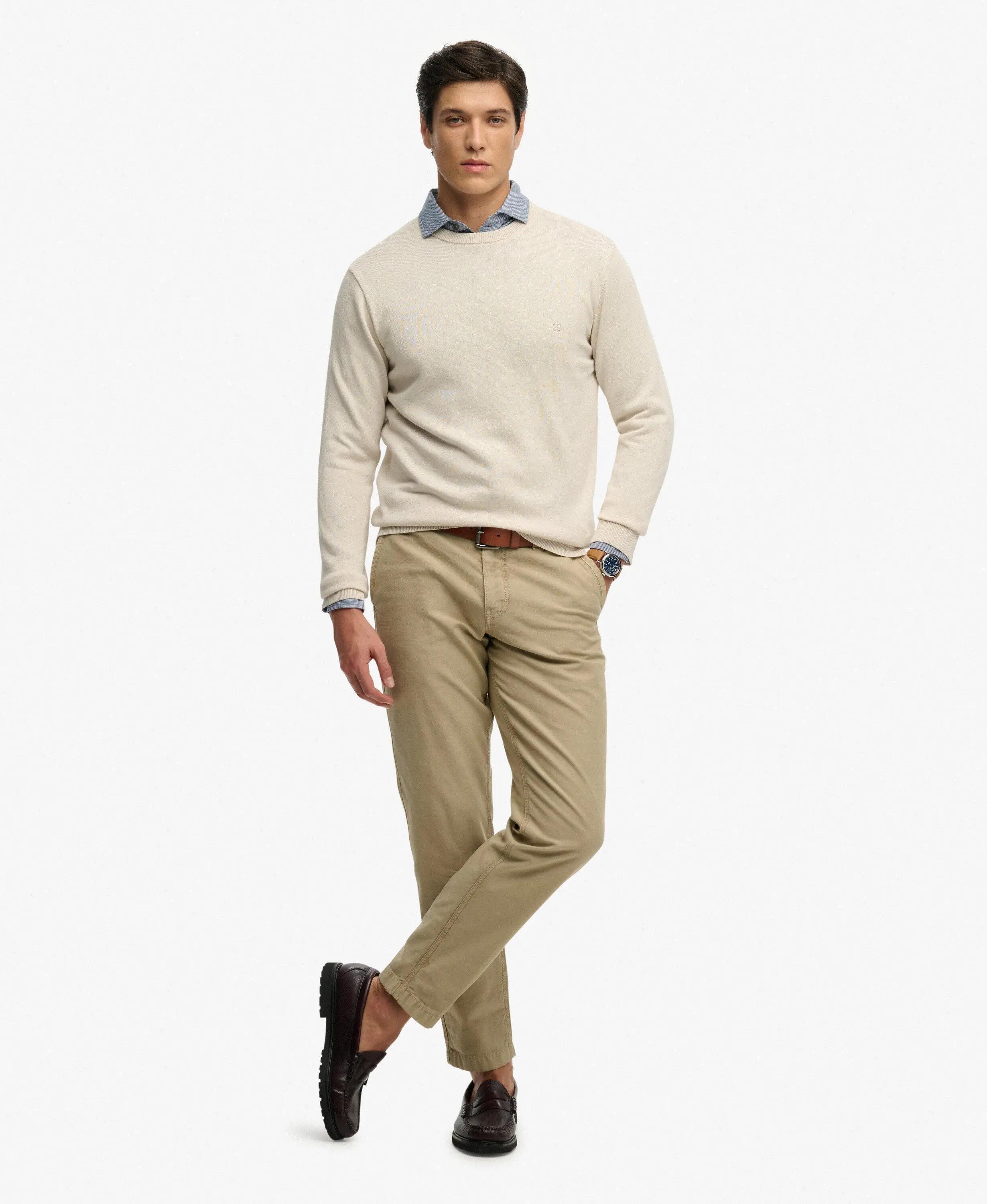 superdry Pull Essentials en coton biologique – SAILCLOTH WHITE 3/7