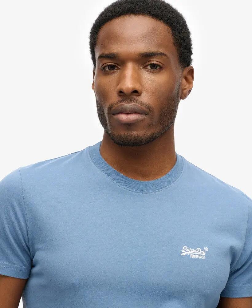 superdry T-shirt Essential en coton bio avec logo brodé – Moonlight Blue 2/5