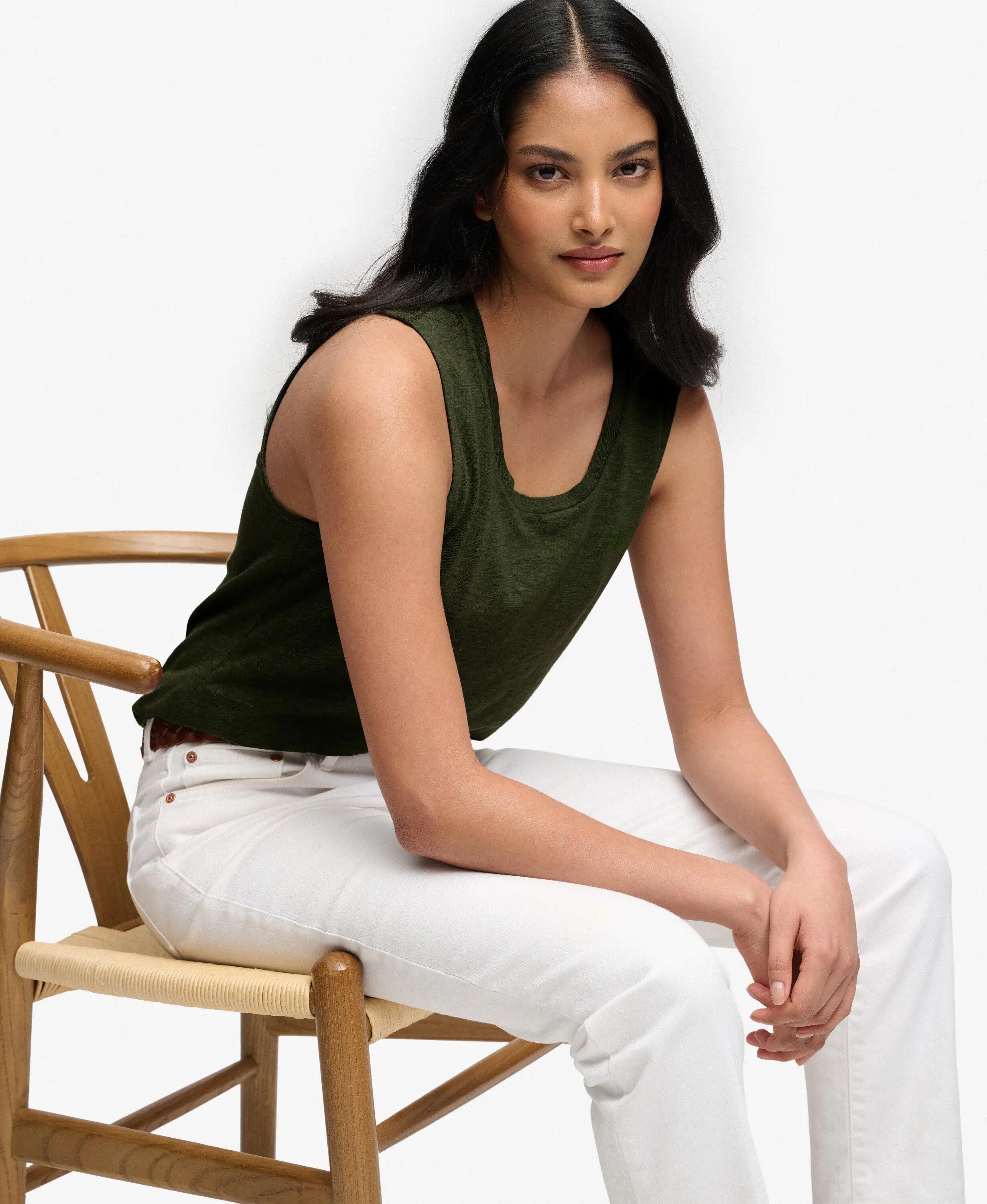 superdry Top sem mangas Decote redondo Corte relaxed – Four Leaf Clover 2/6