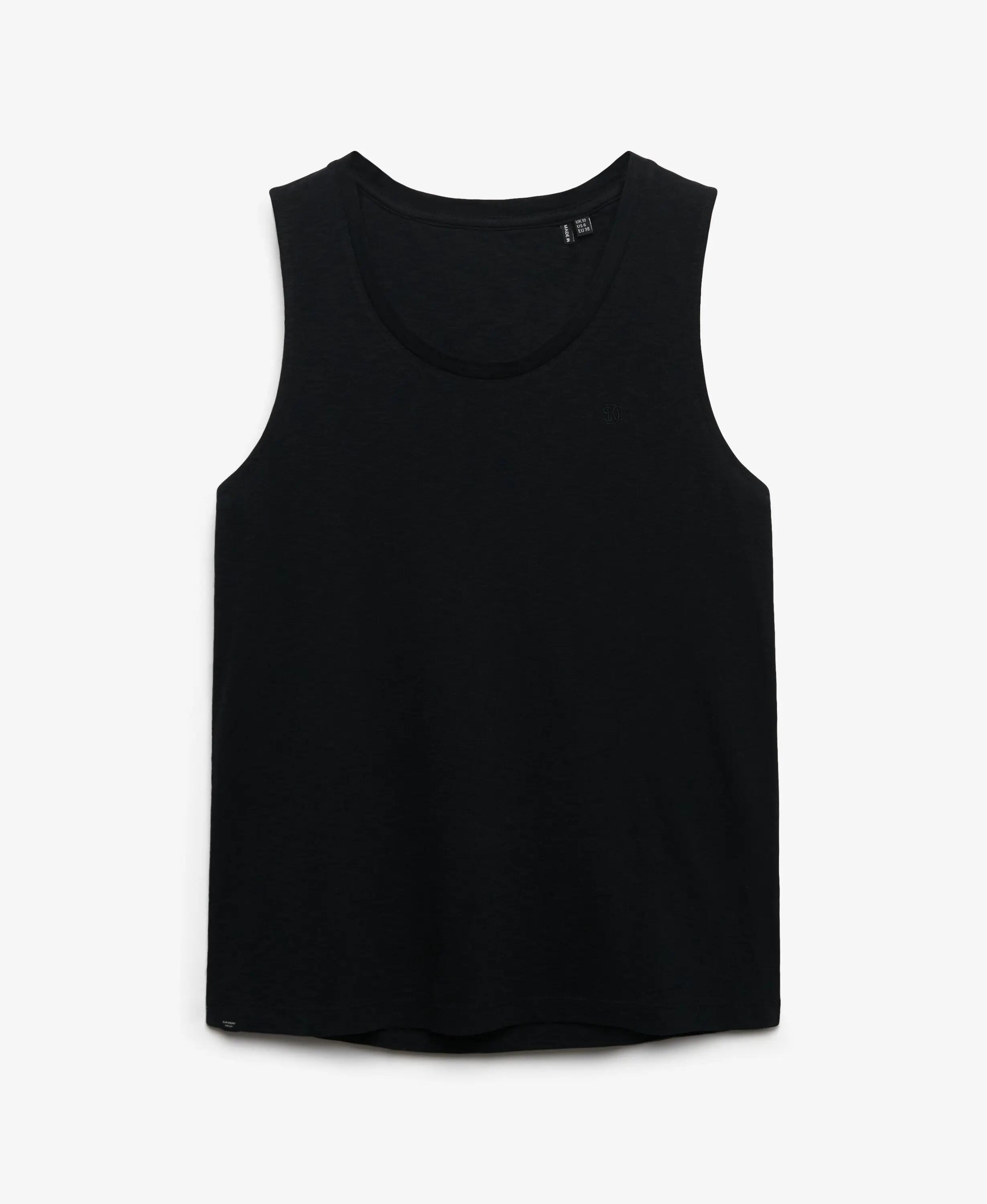 superdry top decote redondo algodão-lyocell corte relaxed – Black 7/7