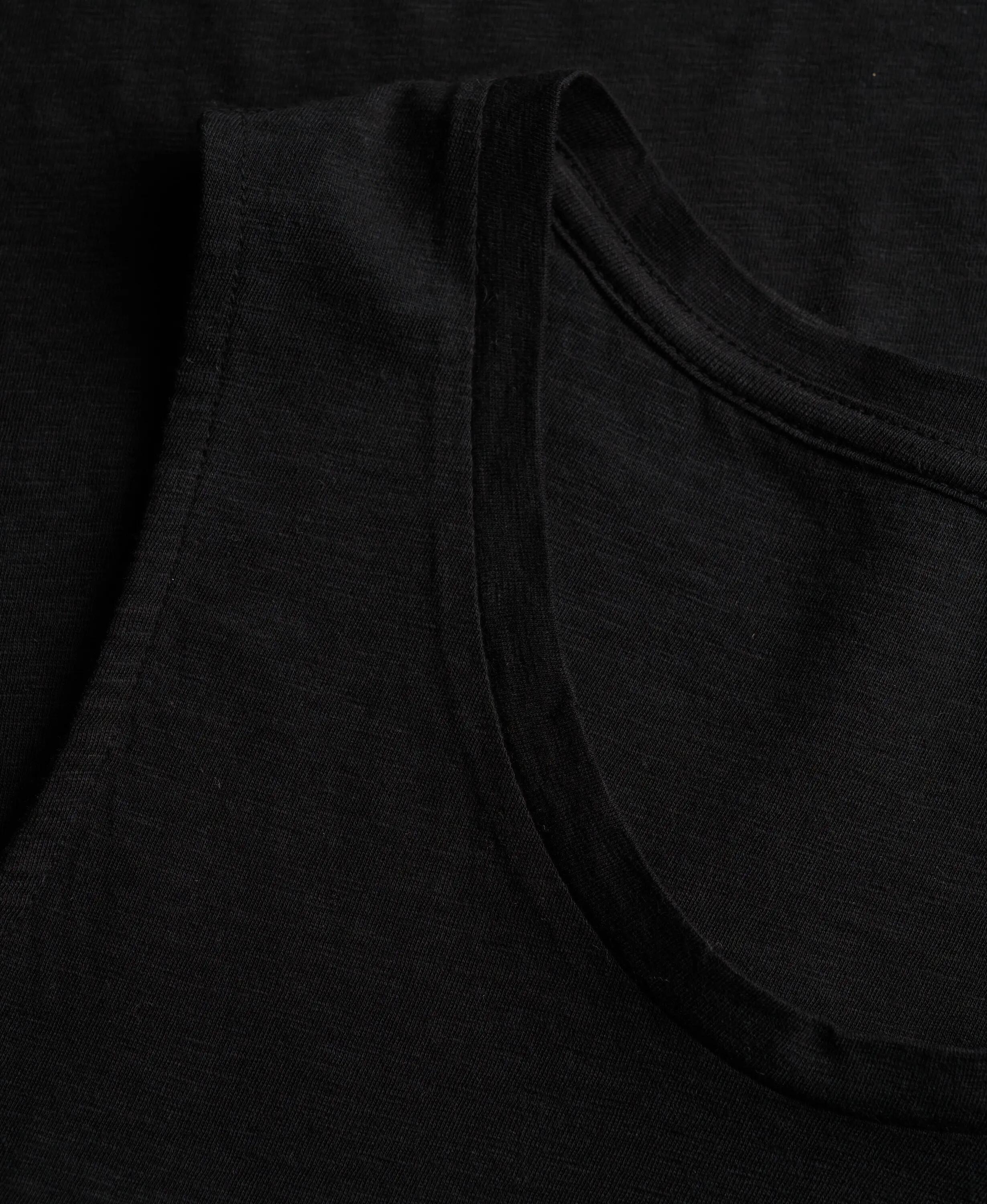 superdry top decote redondo algodão-lyocell corte relaxed – Black 6/7