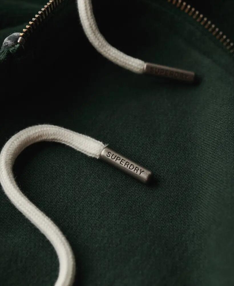 superdry Hoodie zippé court Relaxed en coton – ENAMEL GREEN 7/7